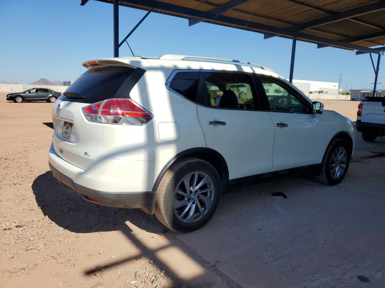 2015 Nissan Rogue Sl White vin: 5N1AT2MT5FC767924