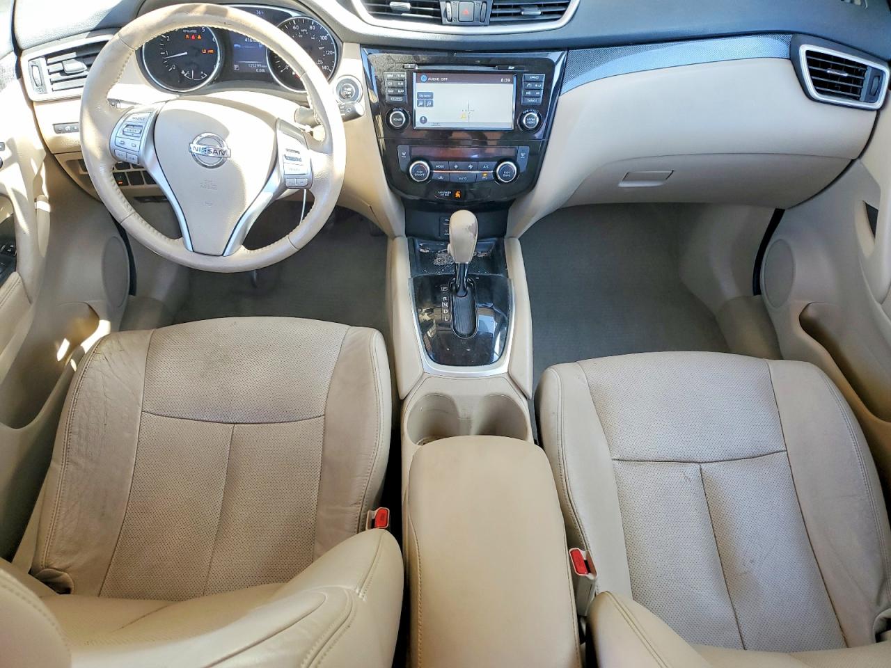 2015 Nissan Rogue Sl White vin: 5N1AT2MT5FC767924