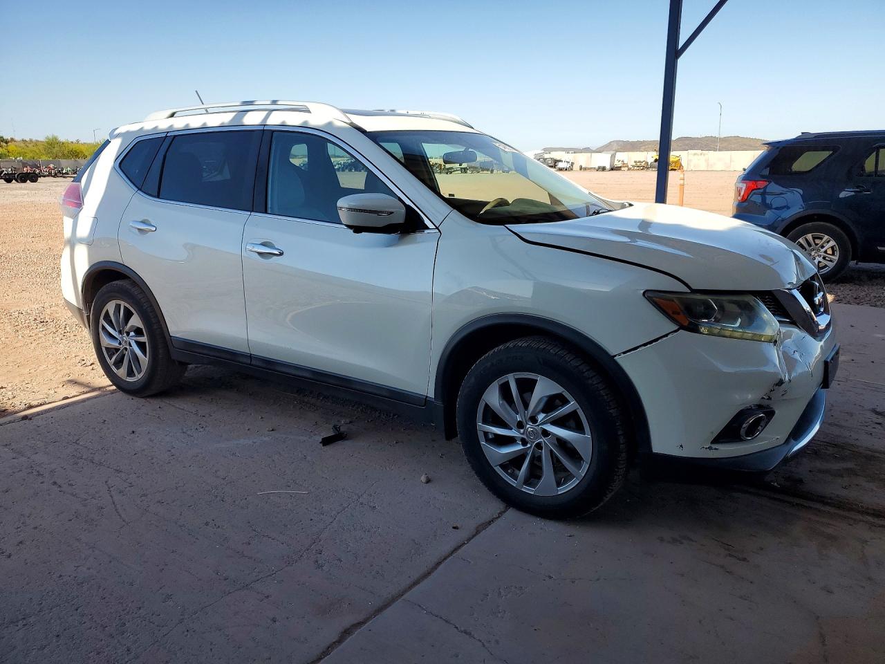 2015 Nissan Rogue Sl White vin: 5N1AT2MT5FC767924