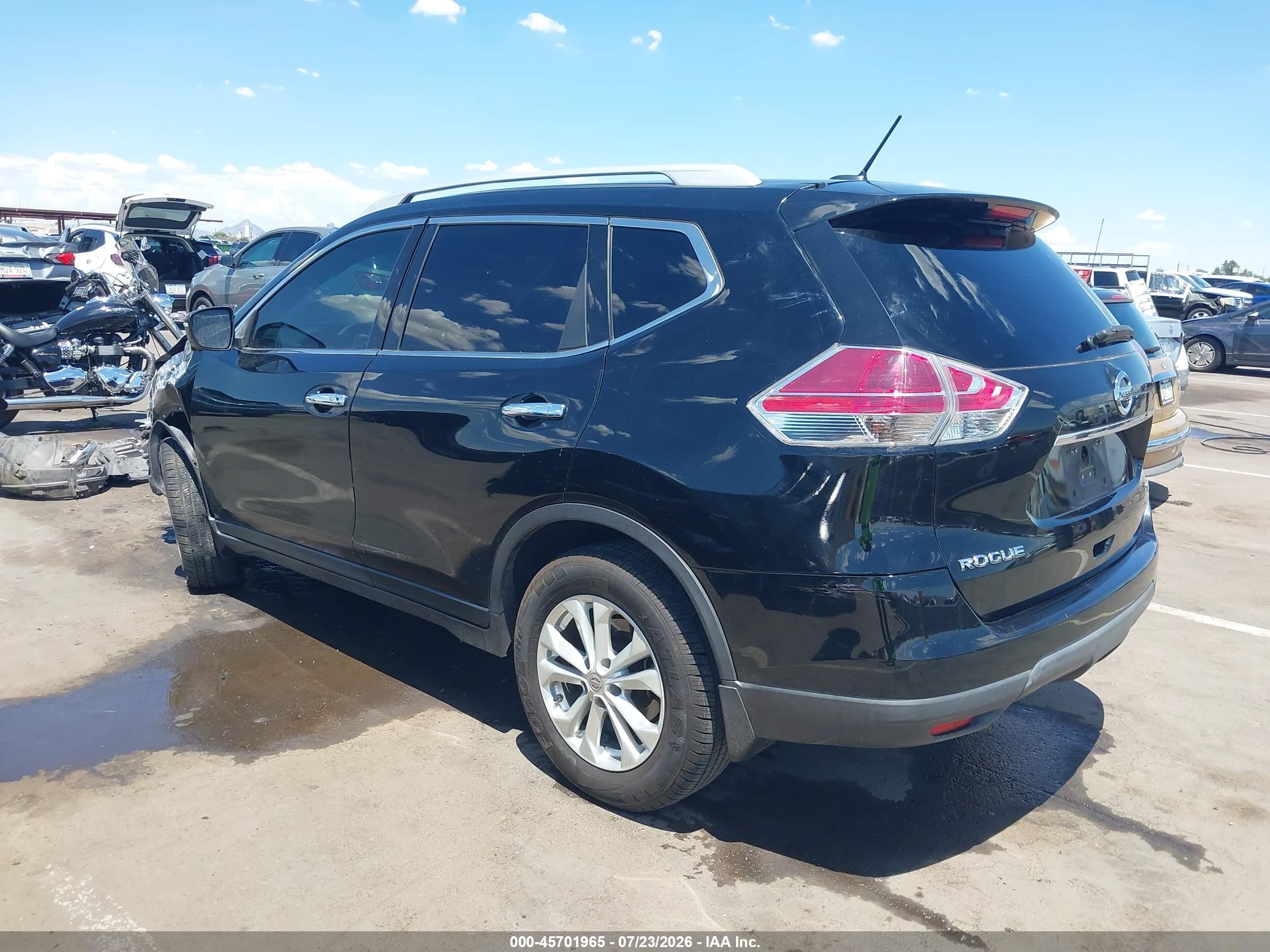 2015 Nissan Rogue Sv Black vin: 5N1AT2MT5FC787204