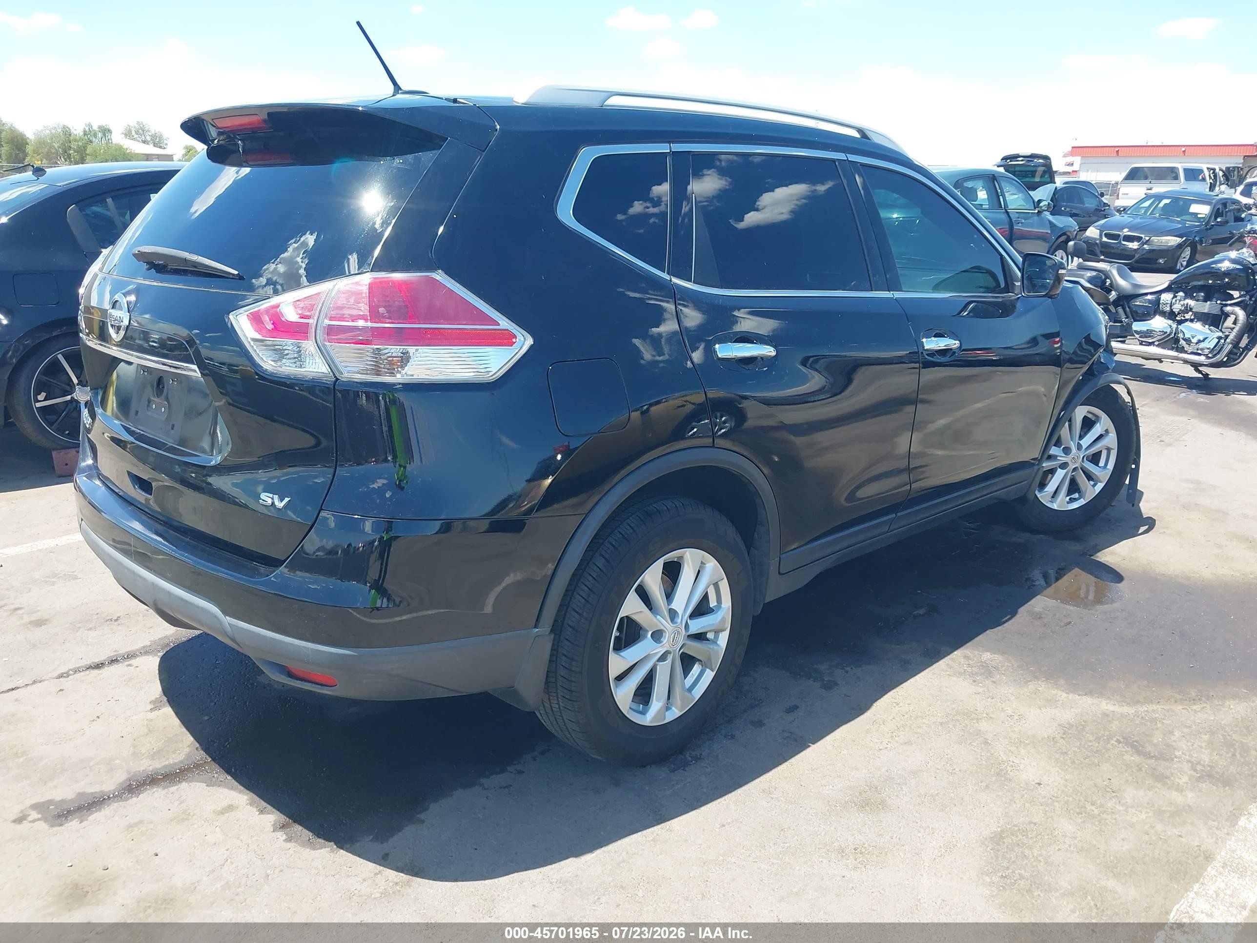 2015 Nissan Rogue Sv Black vin: 5N1AT2MT5FC787204