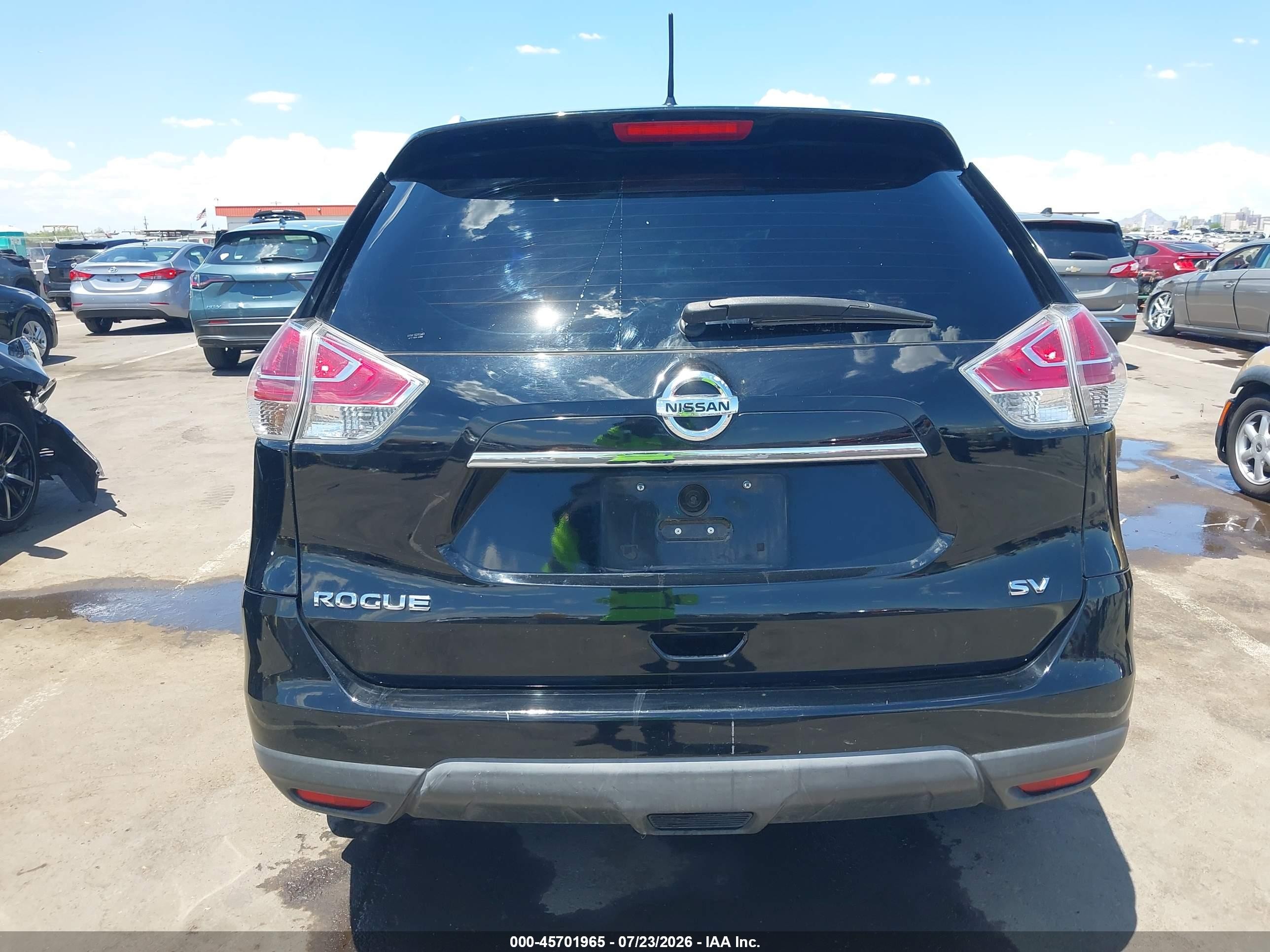 2015 Nissan Rogue Sv Black vin: 5N1AT2MT5FC787204