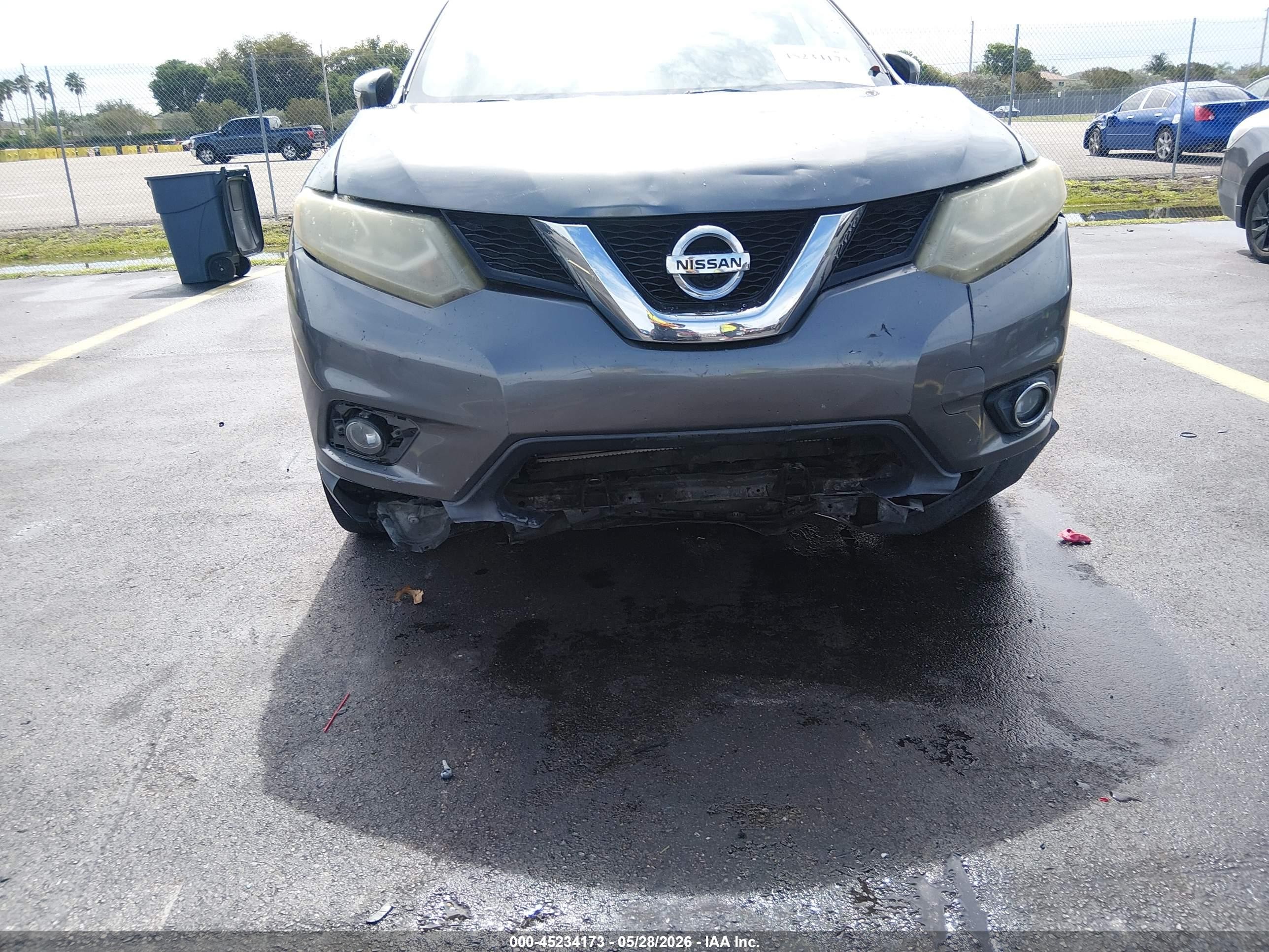 2015 Nissan Rogue Sl Gray vin: 5N1AT2MT5FC813302