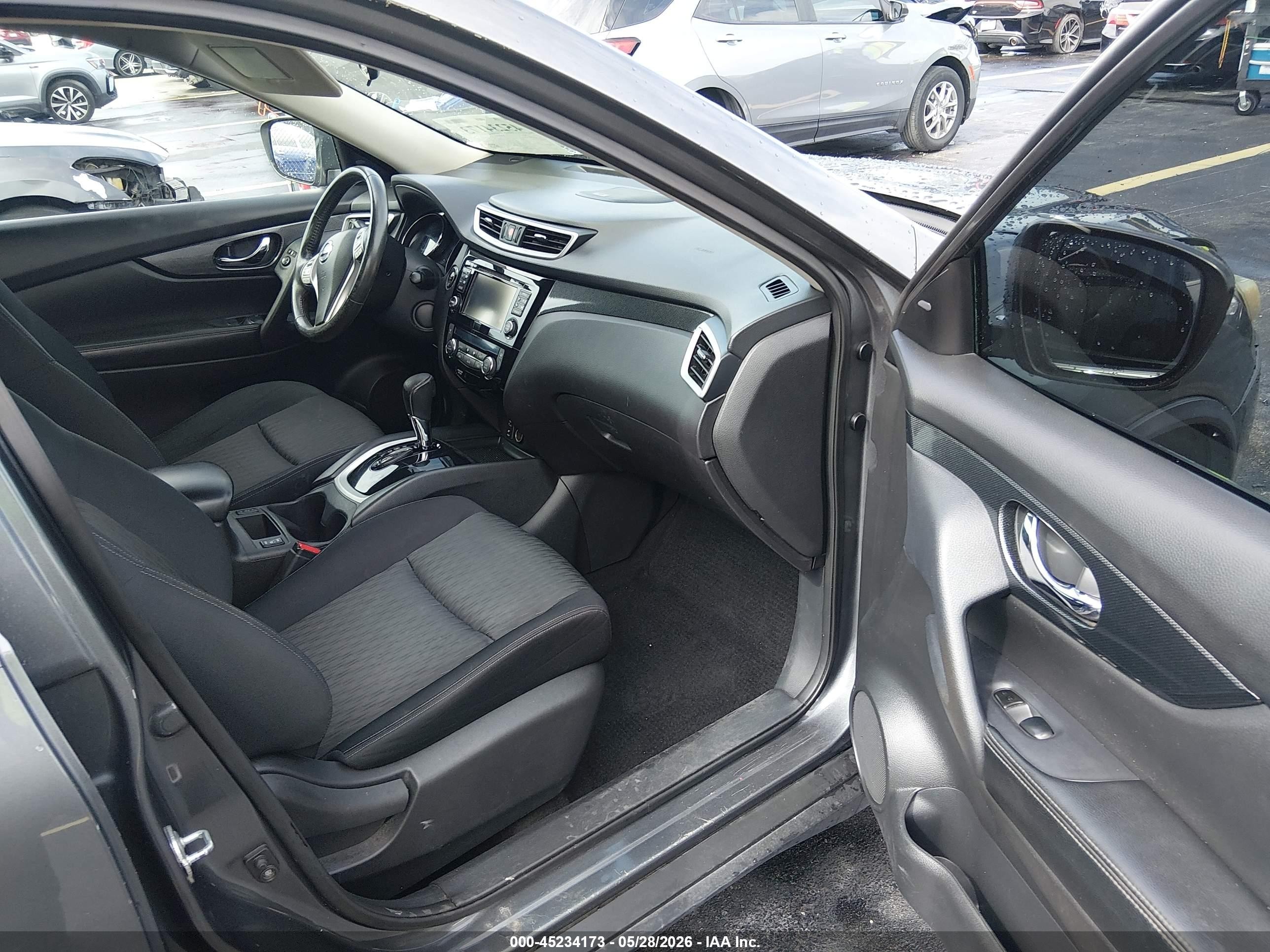 2015 Nissan Rogue Sl Gray vin: 5N1AT2MT5FC813302