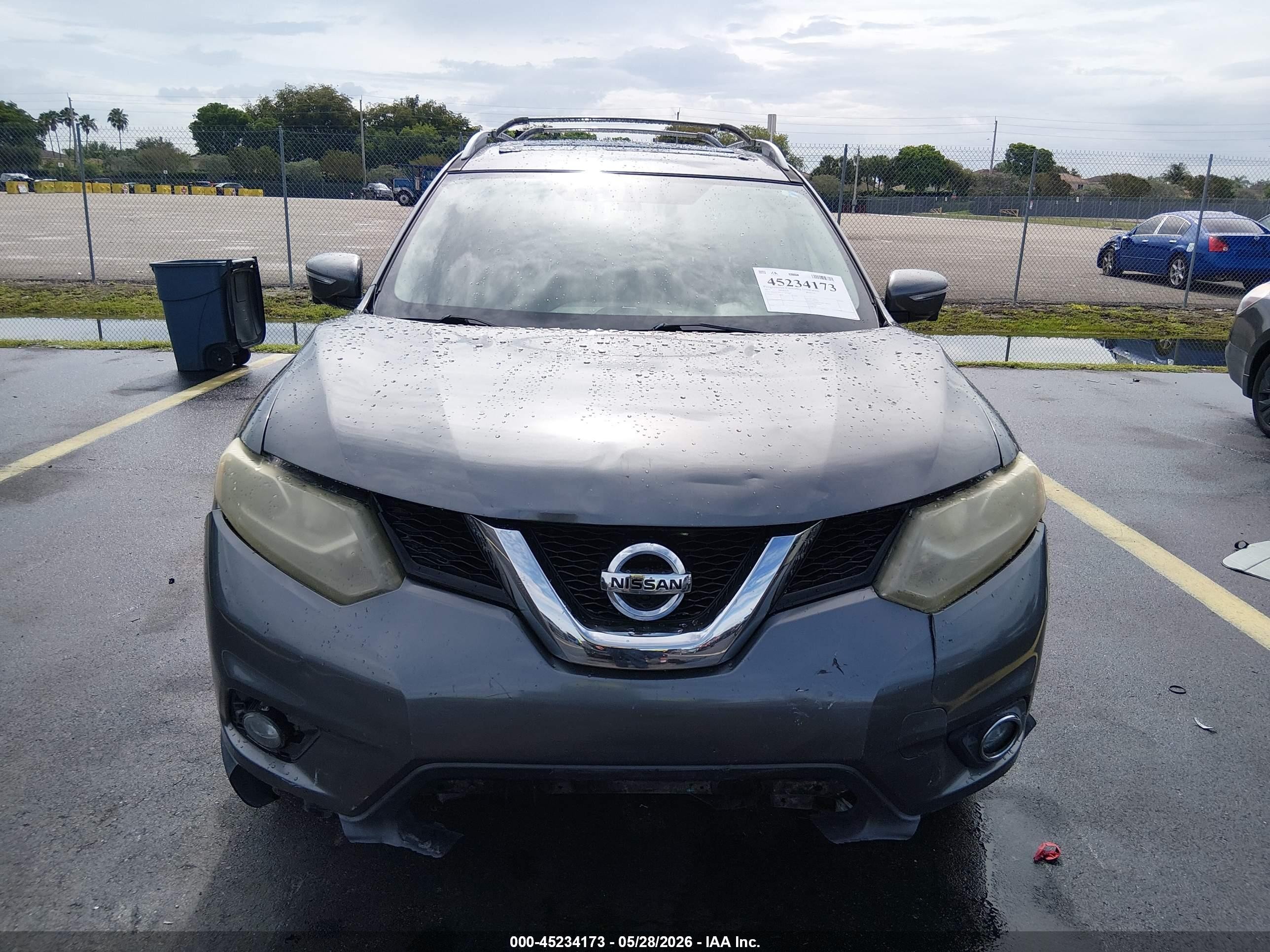 2015 Nissan Rogue Sl Gray vin: 5N1AT2MT5FC813302