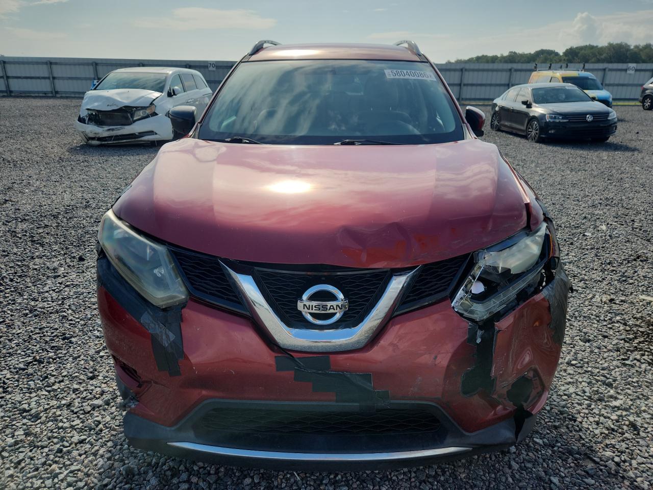 2015 Nissan Rogue Sv Red vin: 5N1AT2MT5FC839480