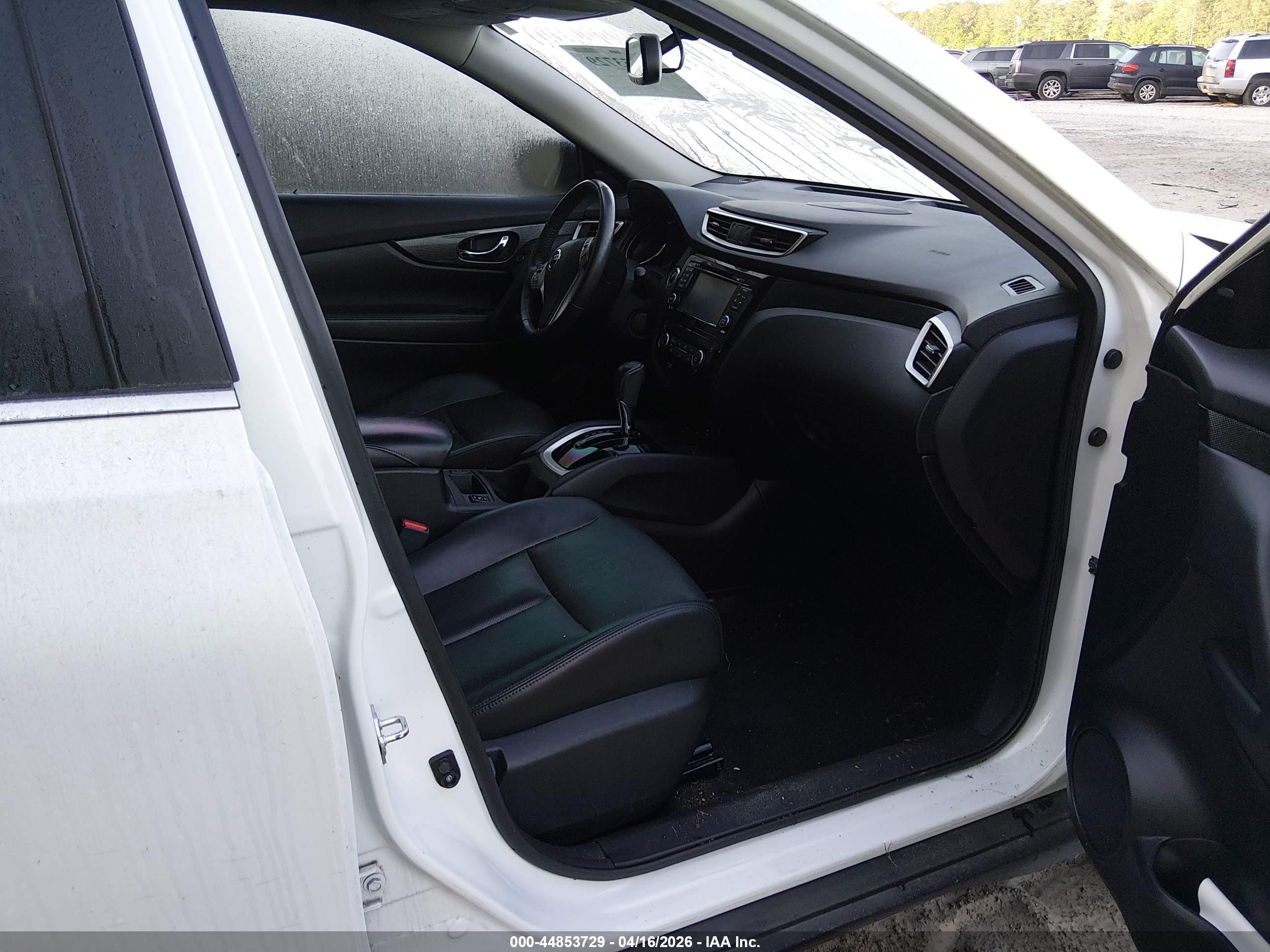 2015 Nissan Rogue Sl White vin: 5N1AT2MT5FC857431