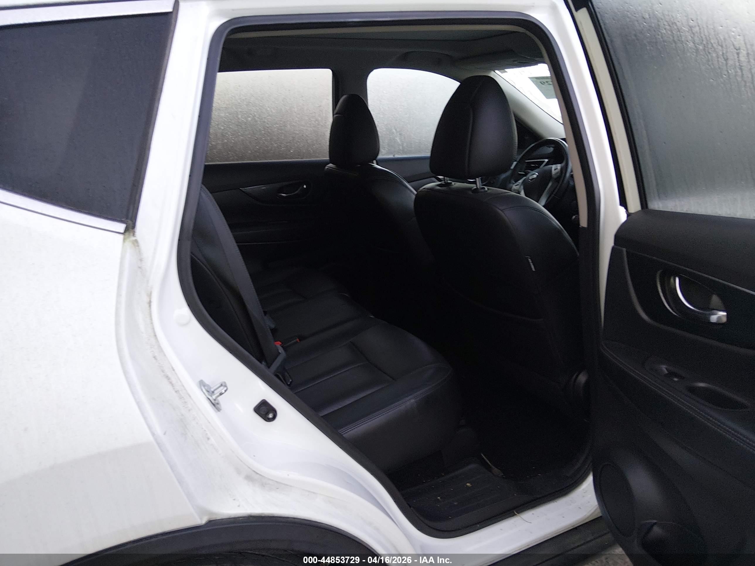 2015 Nissan Rogue Sl White vin: 5N1AT2MT5FC857431