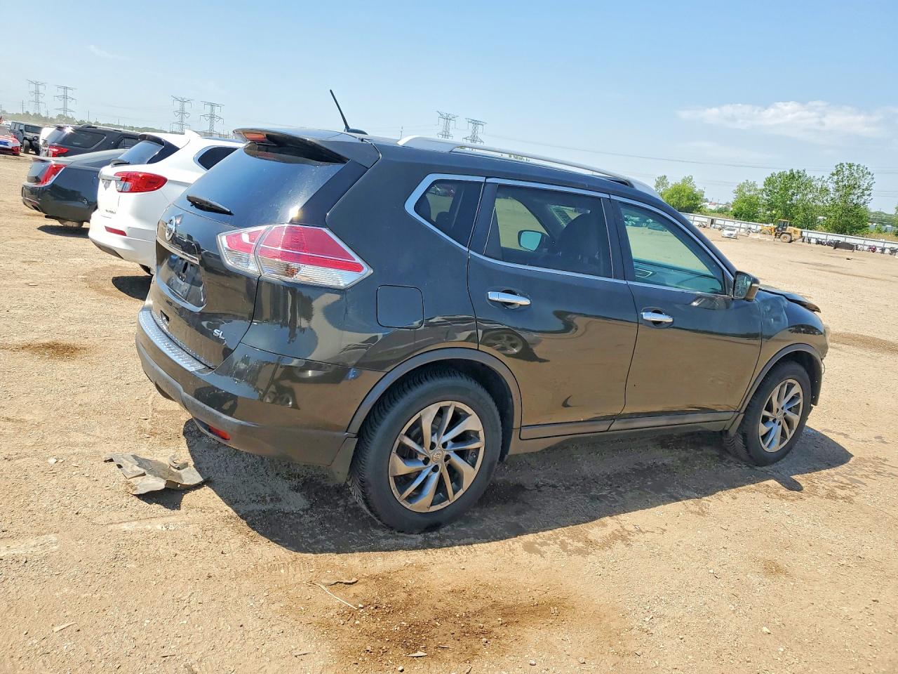 2015 Nissan Rogue Sl Green vin: 5N1AT2MT5FC864265