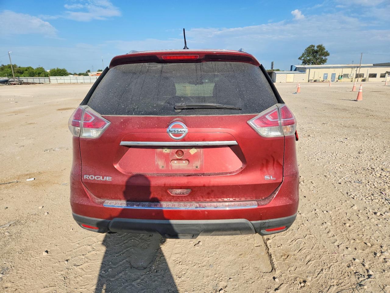 2015 Nissan Rogue Sl Burgundy vin: 5N1AT2MT5FC895399