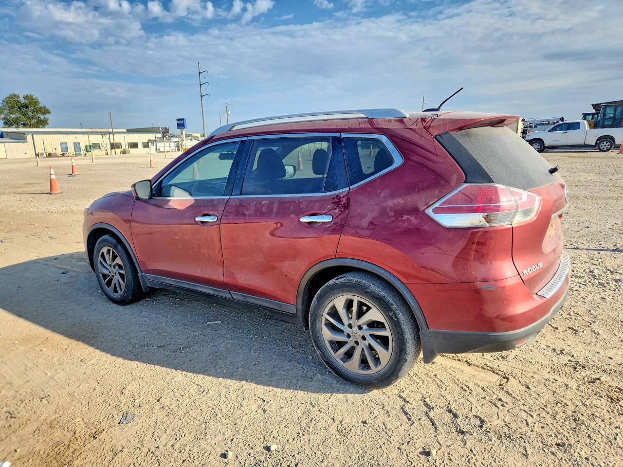 2015 Nissan Rogue Sl Burgundy vin: 5N1AT2MT5FC895399
