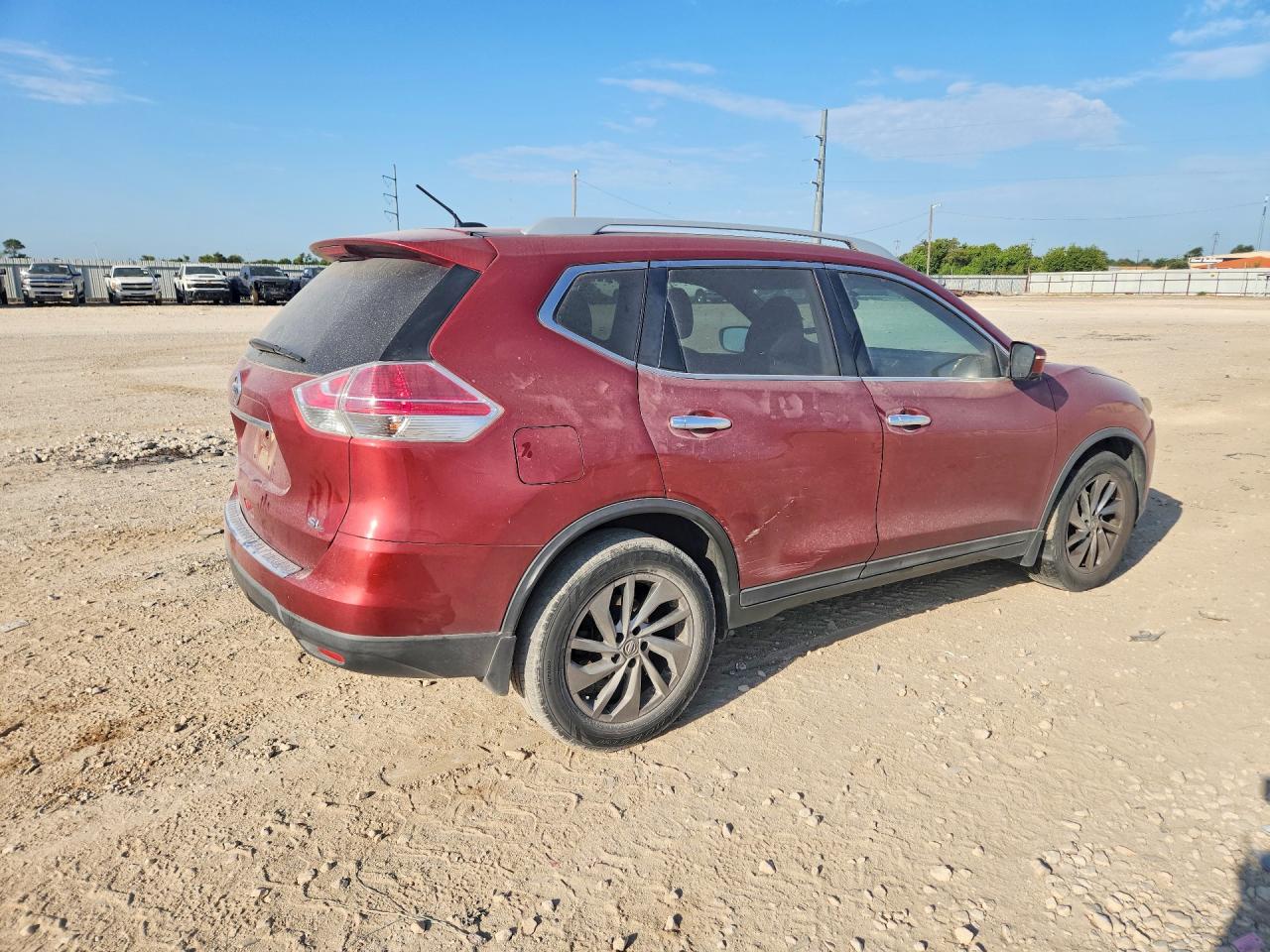 2015 Nissan Rogue Sl Burgundy vin: 5N1AT2MT5FC895399
