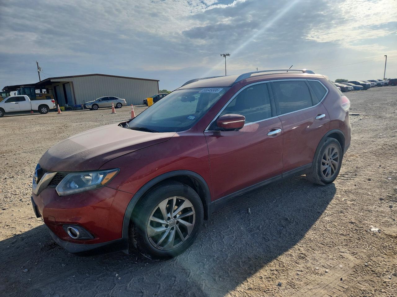 2015 Nissan Rogue Sl Burgundy vin: 5N1AT2MT5FC895399