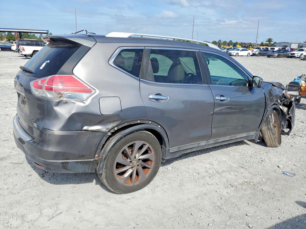 2016 Nissan Rogue Sl Серый vin: 5N1AT2MT5GC856622