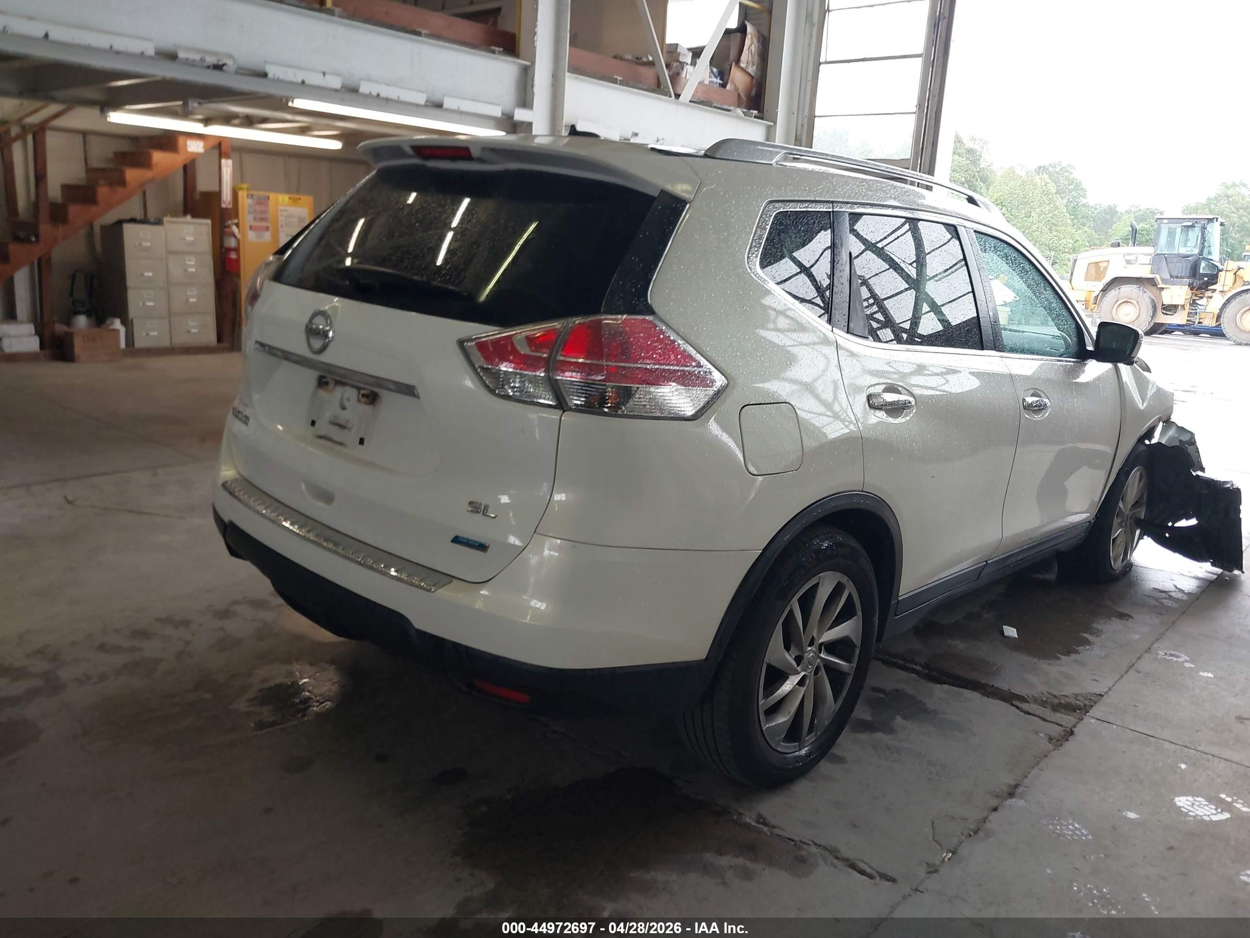 2014 Nissan Rogue Sl White vin: 5N1AT2MT6EC751164