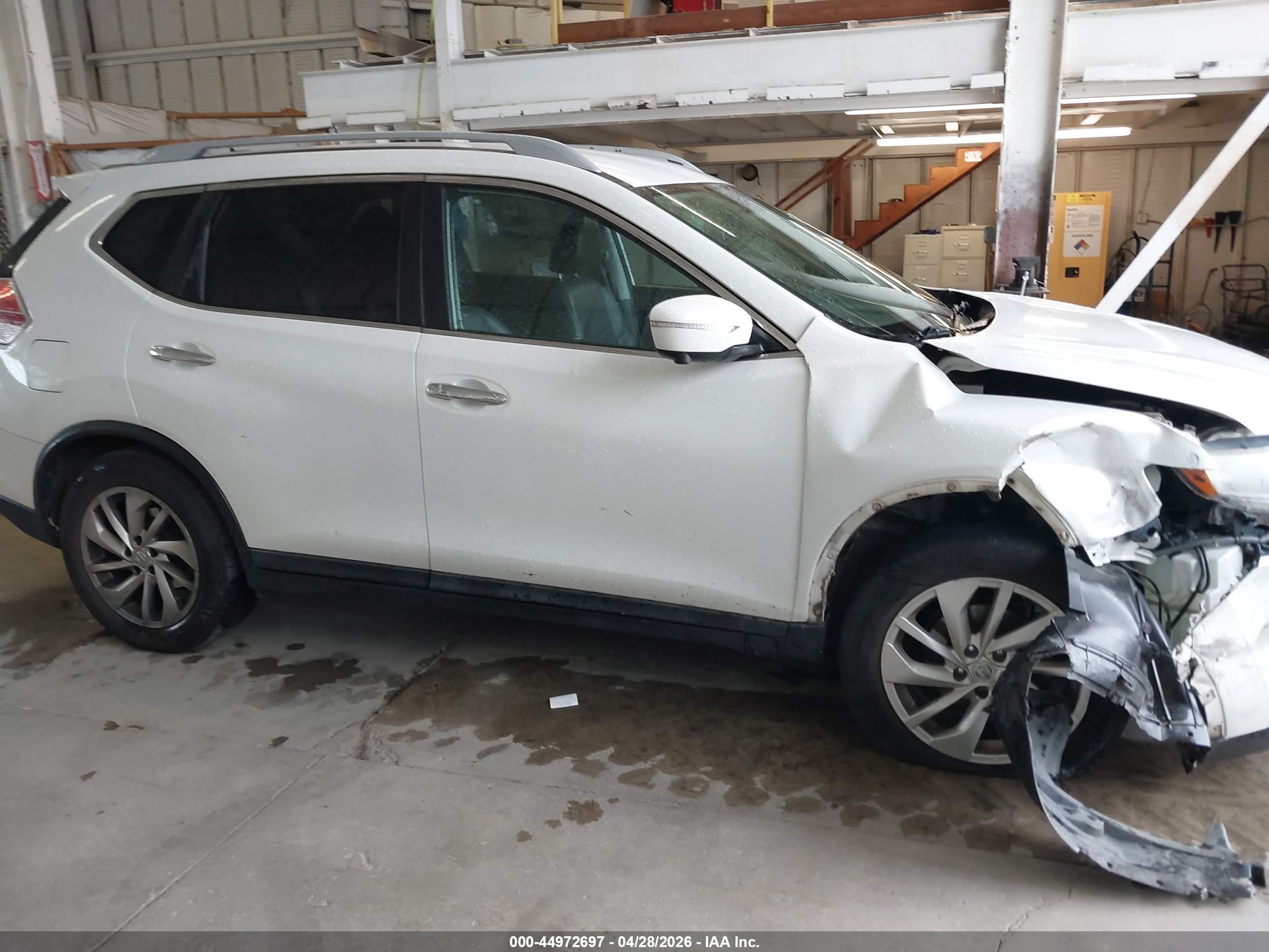 2014 Nissan Rogue Sl White vin: 5N1AT2MT6EC751164