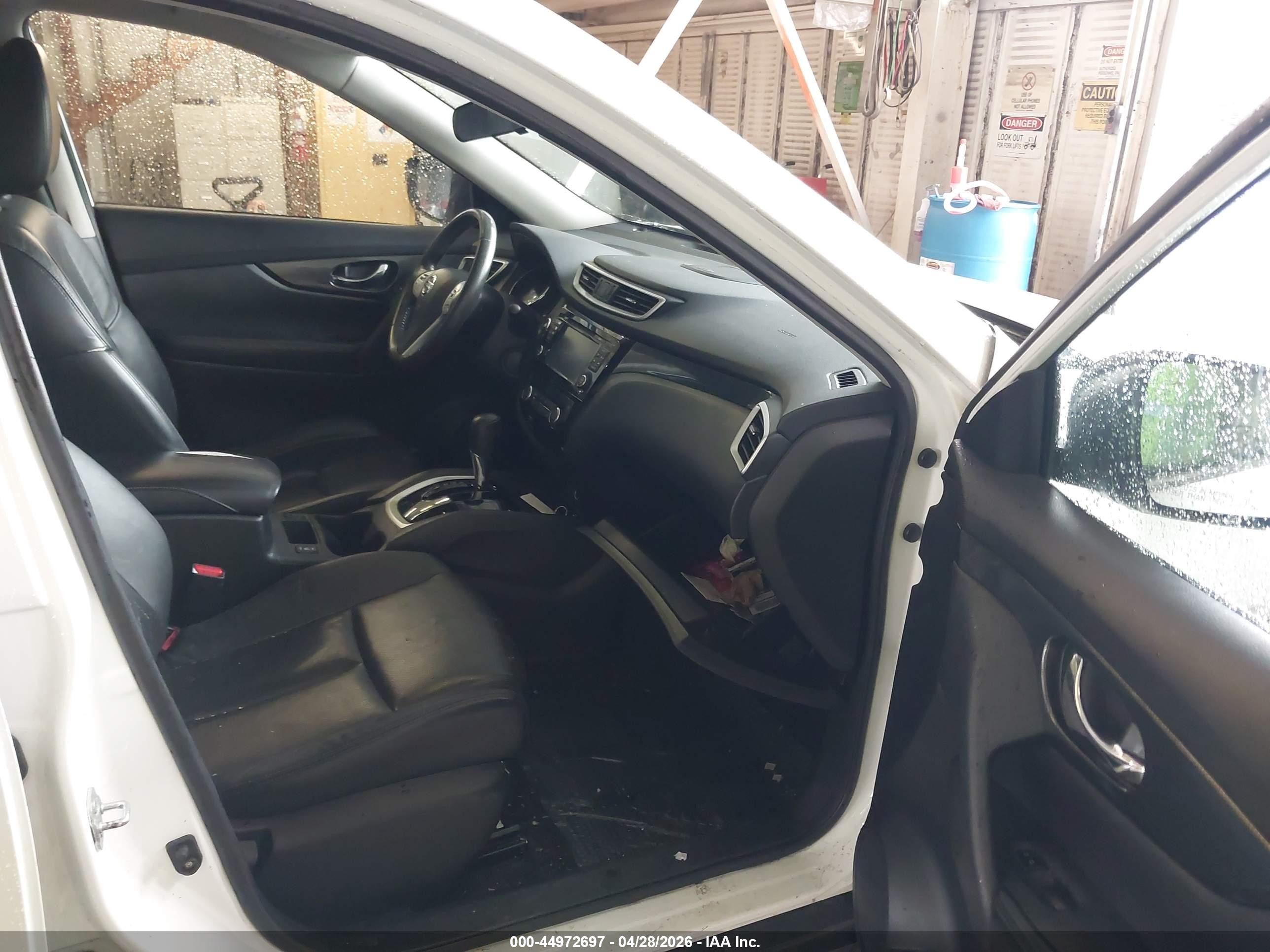2014 Nissan Rogue Sl White vin: 5N1AT2MT6EC751164