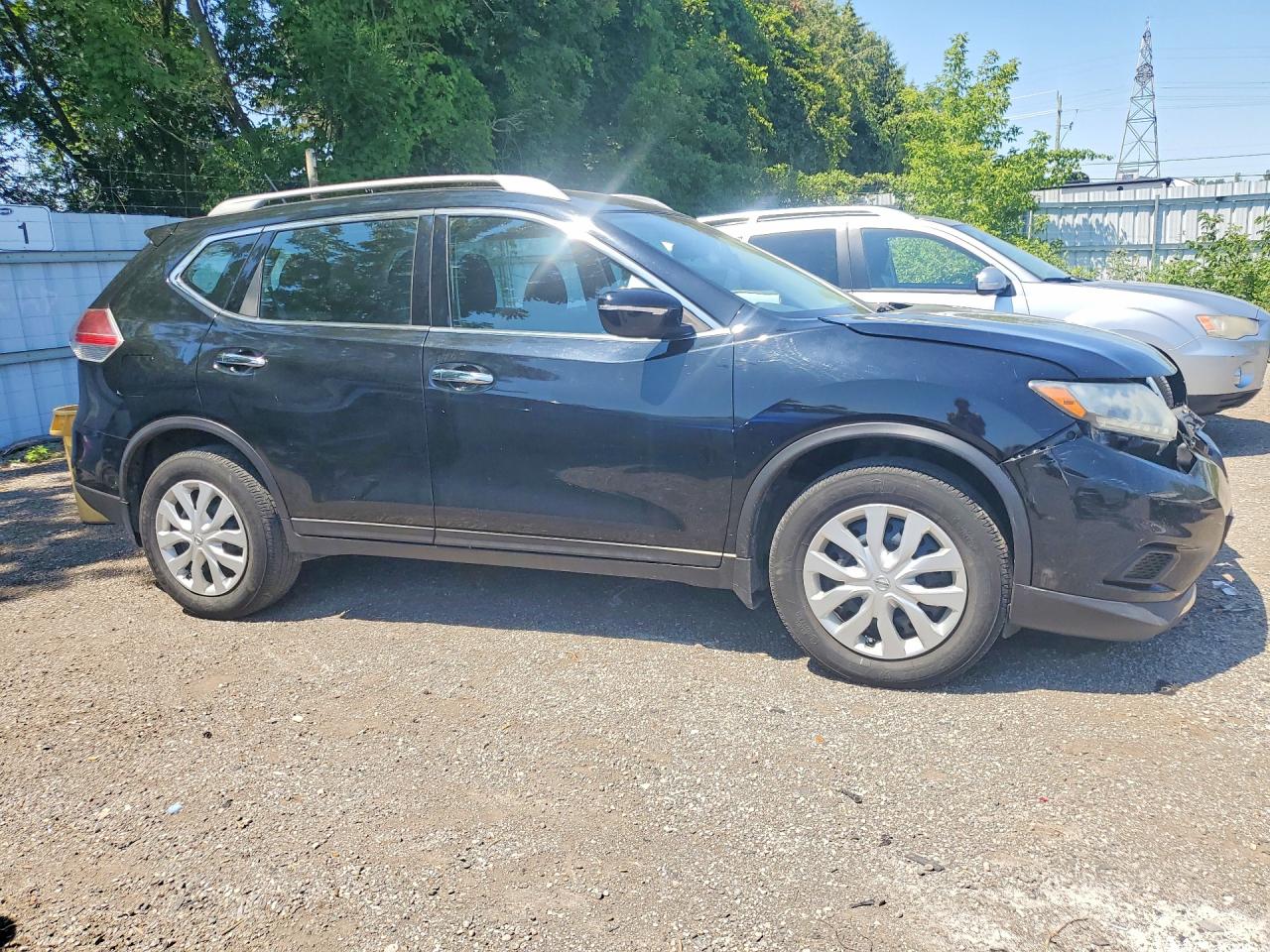 2014 Nissan Rogue S Black vin: 5N1AT2MT6EC757787