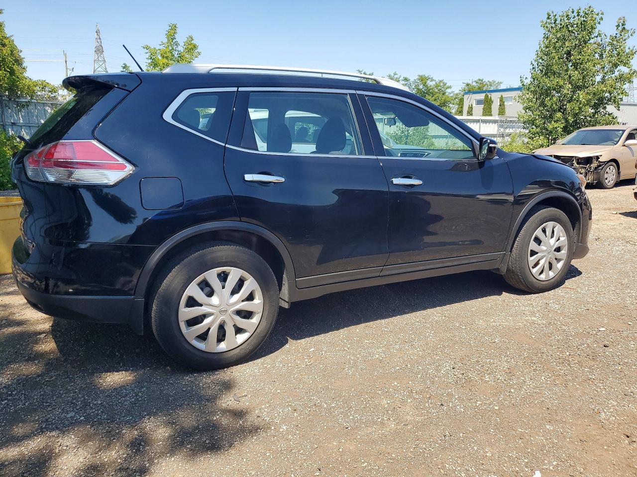 2014 Nissan Rogue S Black vin: 5N1AT2MT6EC757787