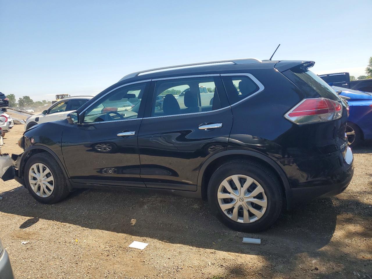 2014 Nissan Rogue S Black vin: 5N1AT2MT6EC757787