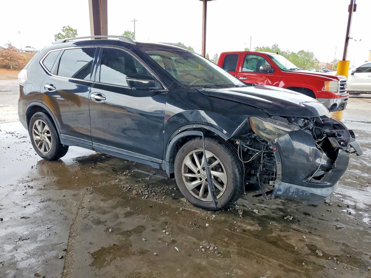2014 Nissan Rogue Sl Blue vin: 5N1AT2MT6EC767364
