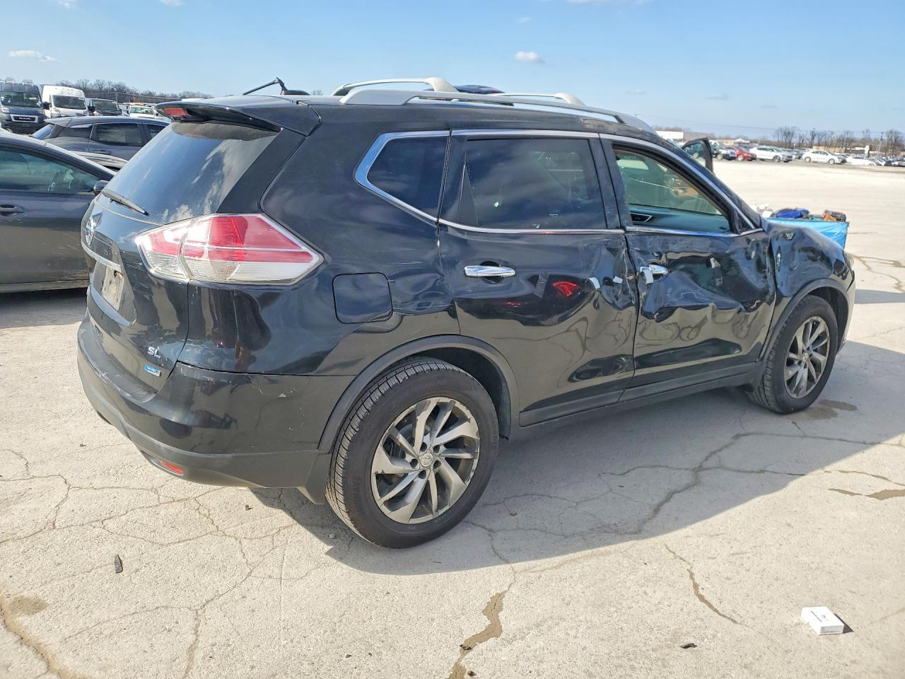 2014 Nissan Rogue Sl Black vin: 5N1AT2MT6EC779028