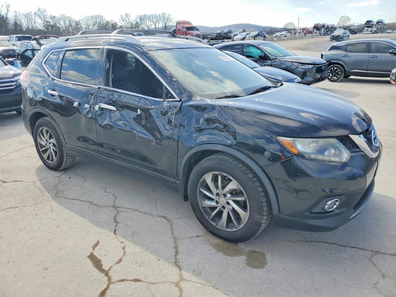 2014 Nissan Rogue Sl Black vin: 5N1AT2MT6EC779028