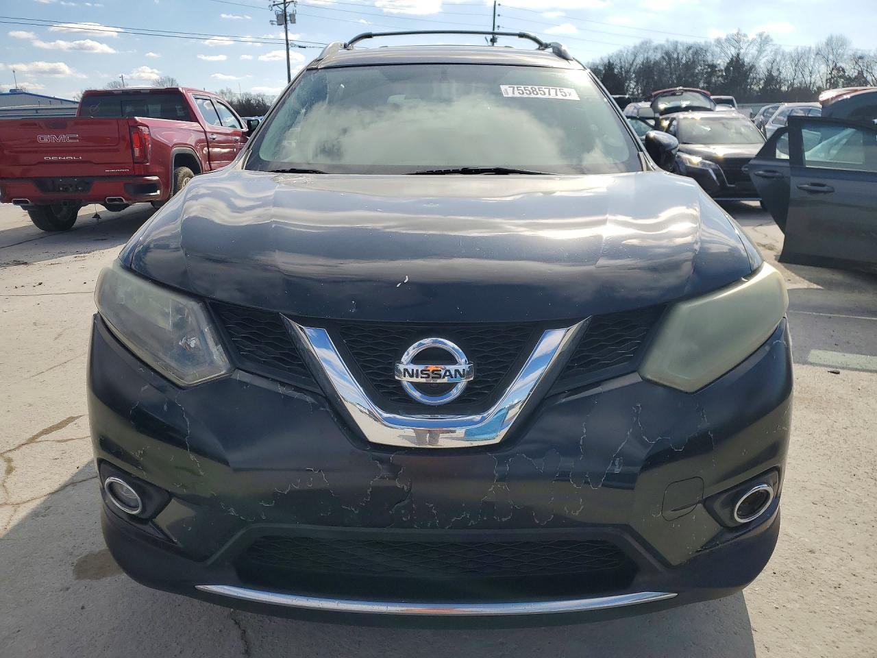 2014 Nissan Rogue Sl Black vin: 5N1AT2MT6EC779028