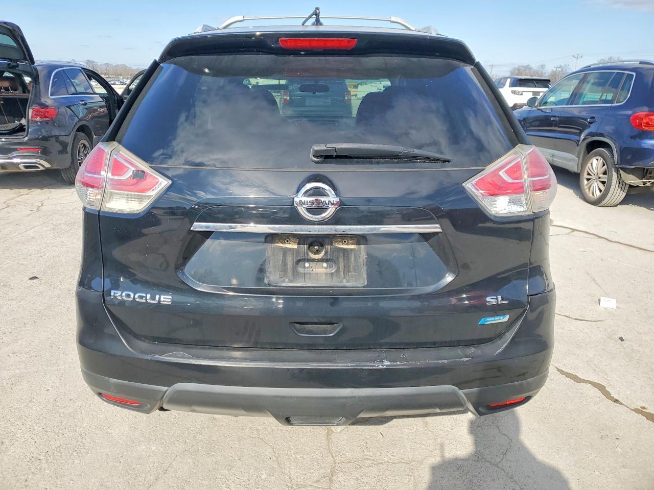 2014 Nissan Rogue Sl Black vin: 5N1AT2MT6EC779028