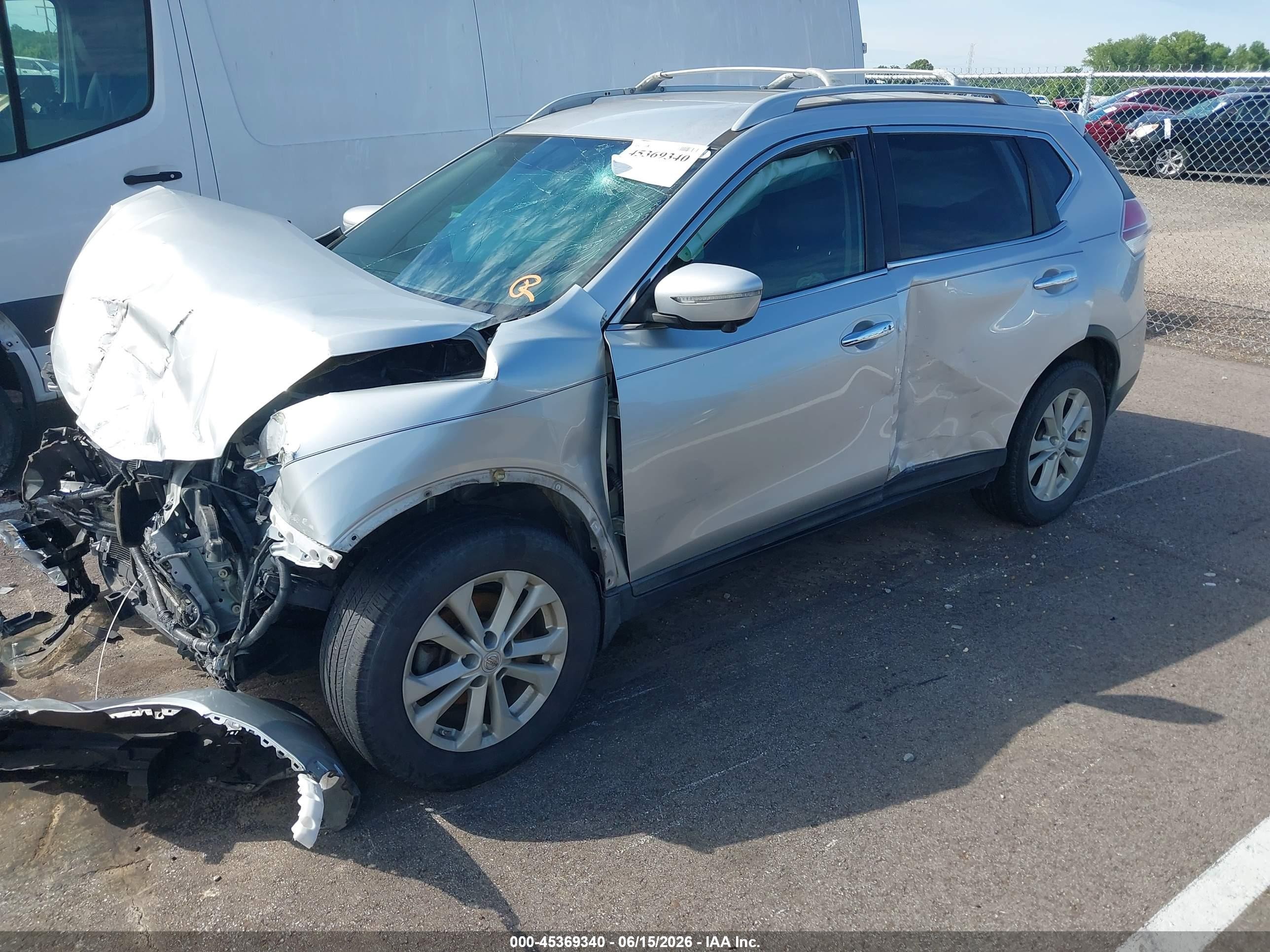 2014 Nissan Rogue Sv Gray vin: 5N1AT2MT6EC801223