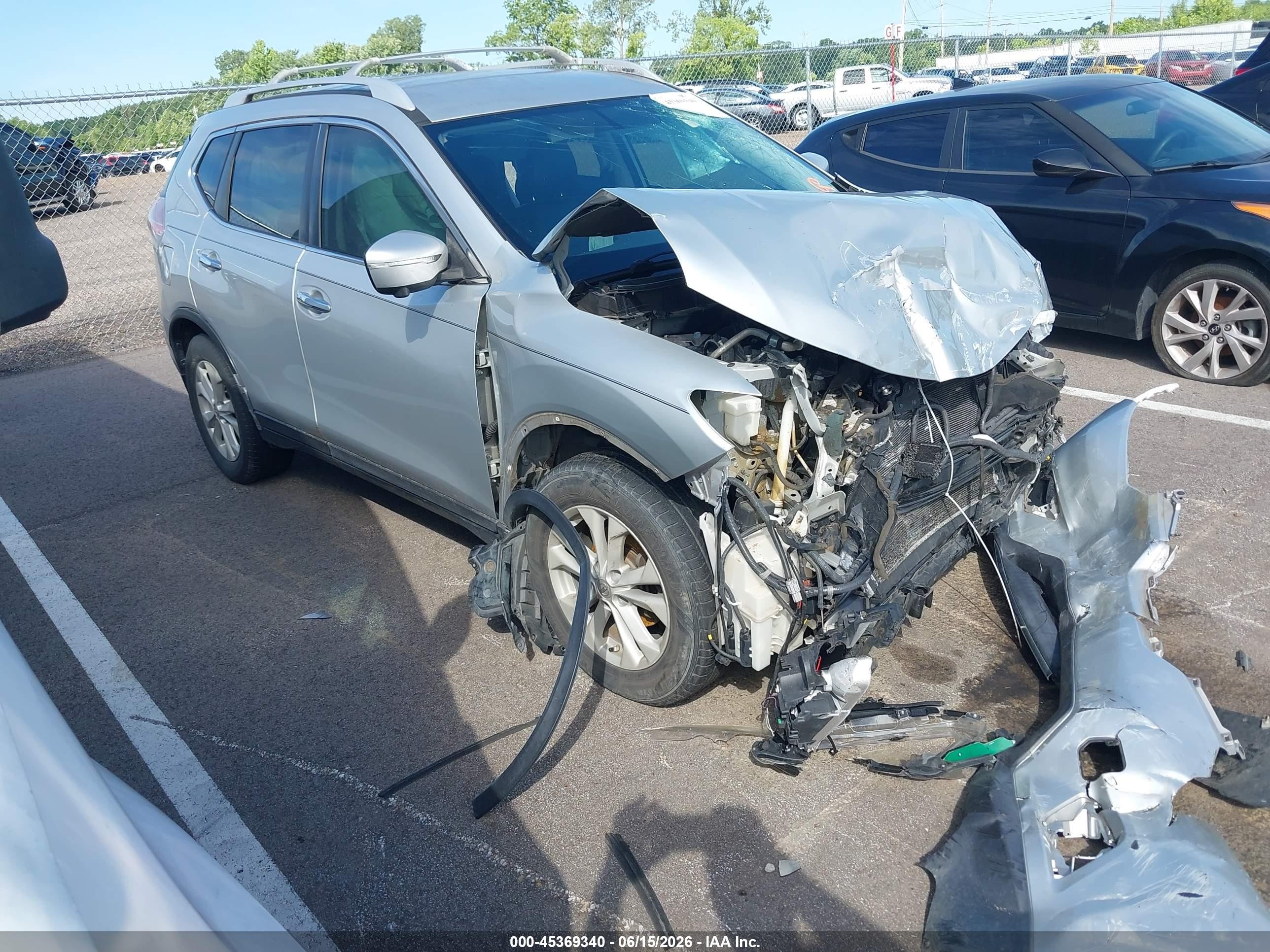 2014 Nissan Rogue Sv Gray vin: 5N1AT2MT6EC801223