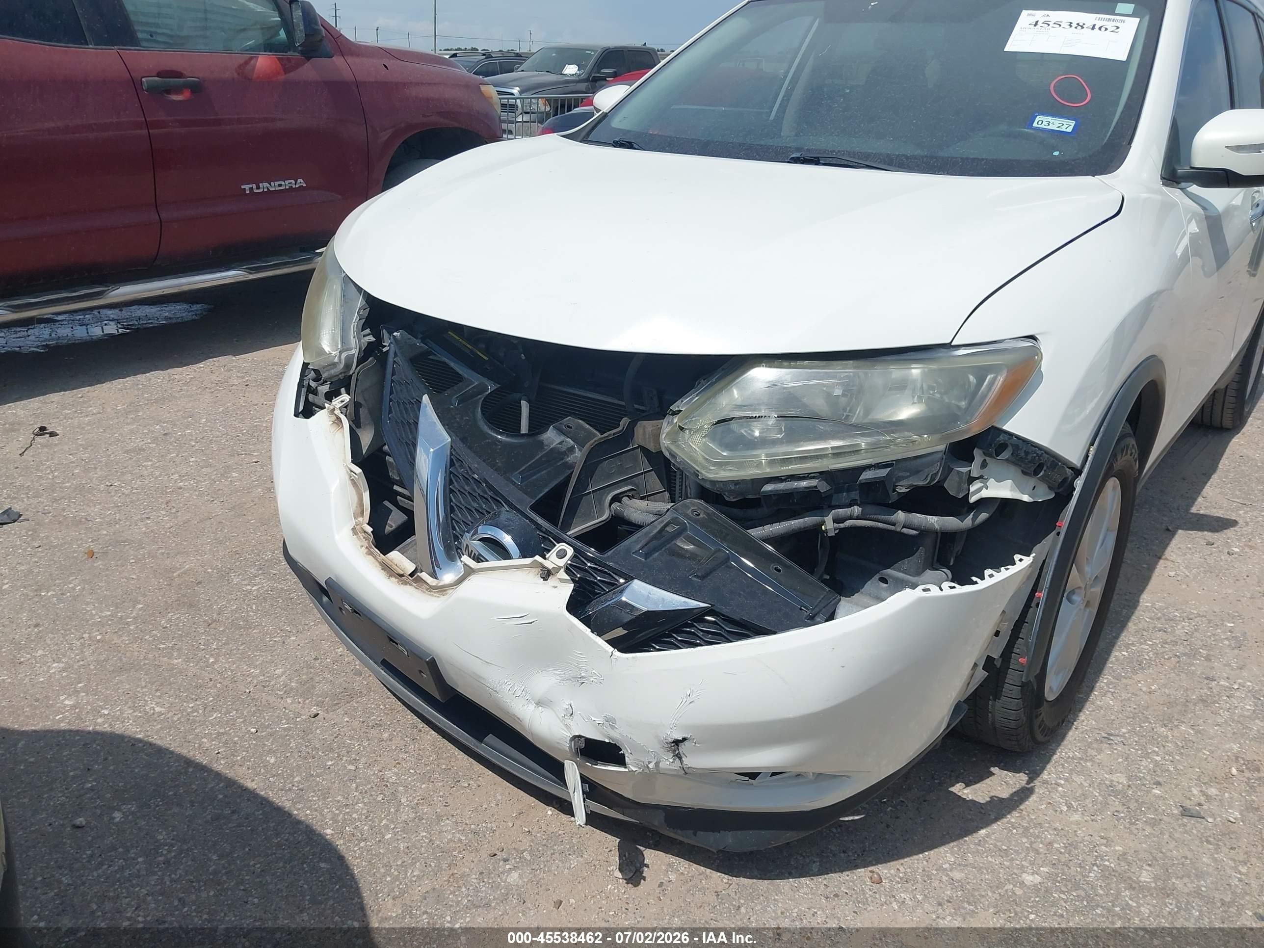 2014 Nissan Rogue Sv White vin: 5N1AT2MT6EC816093