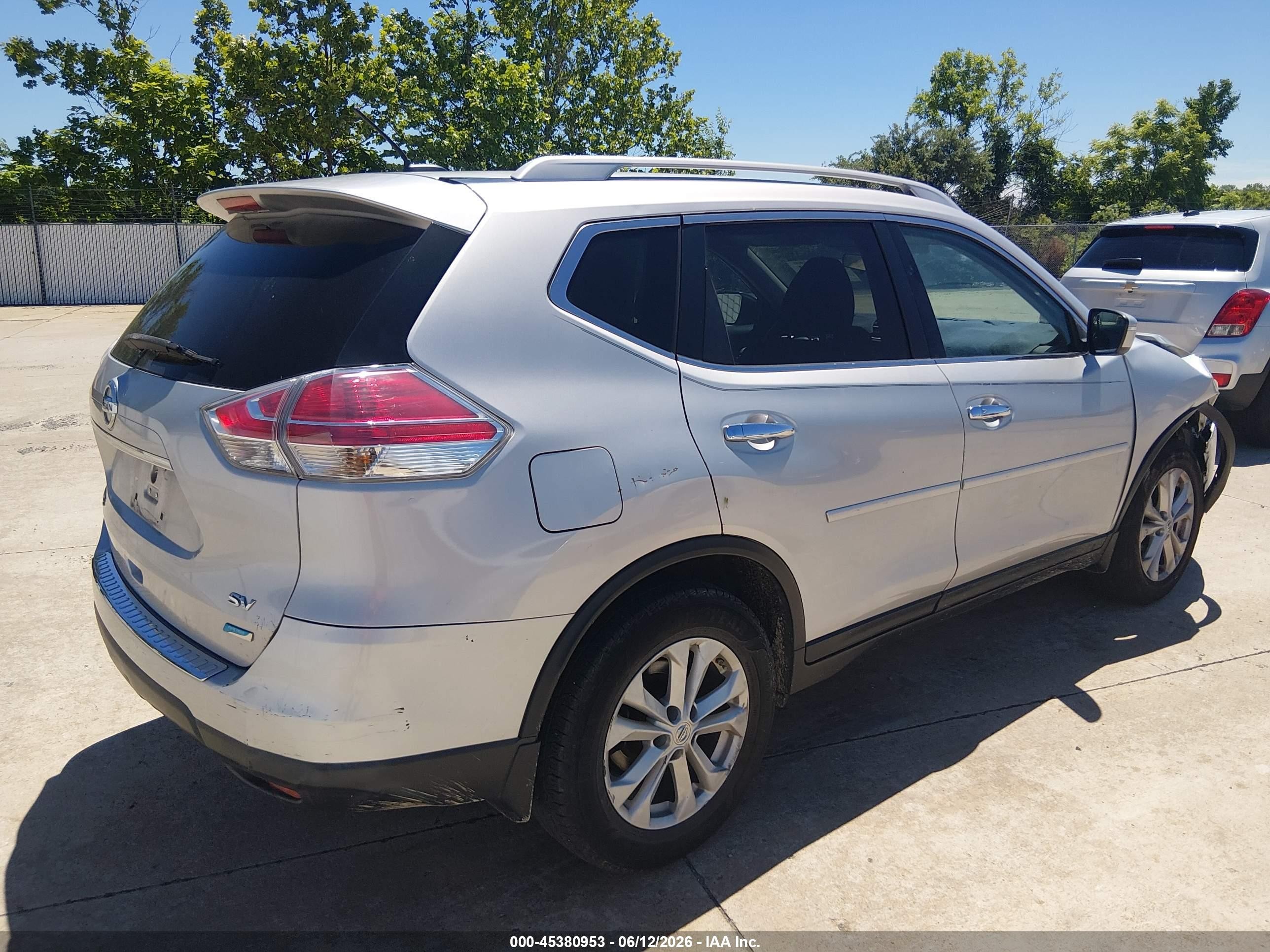 2014 Nissan Rogue Sv Gray vin: 5N1AT2MT6EC823593