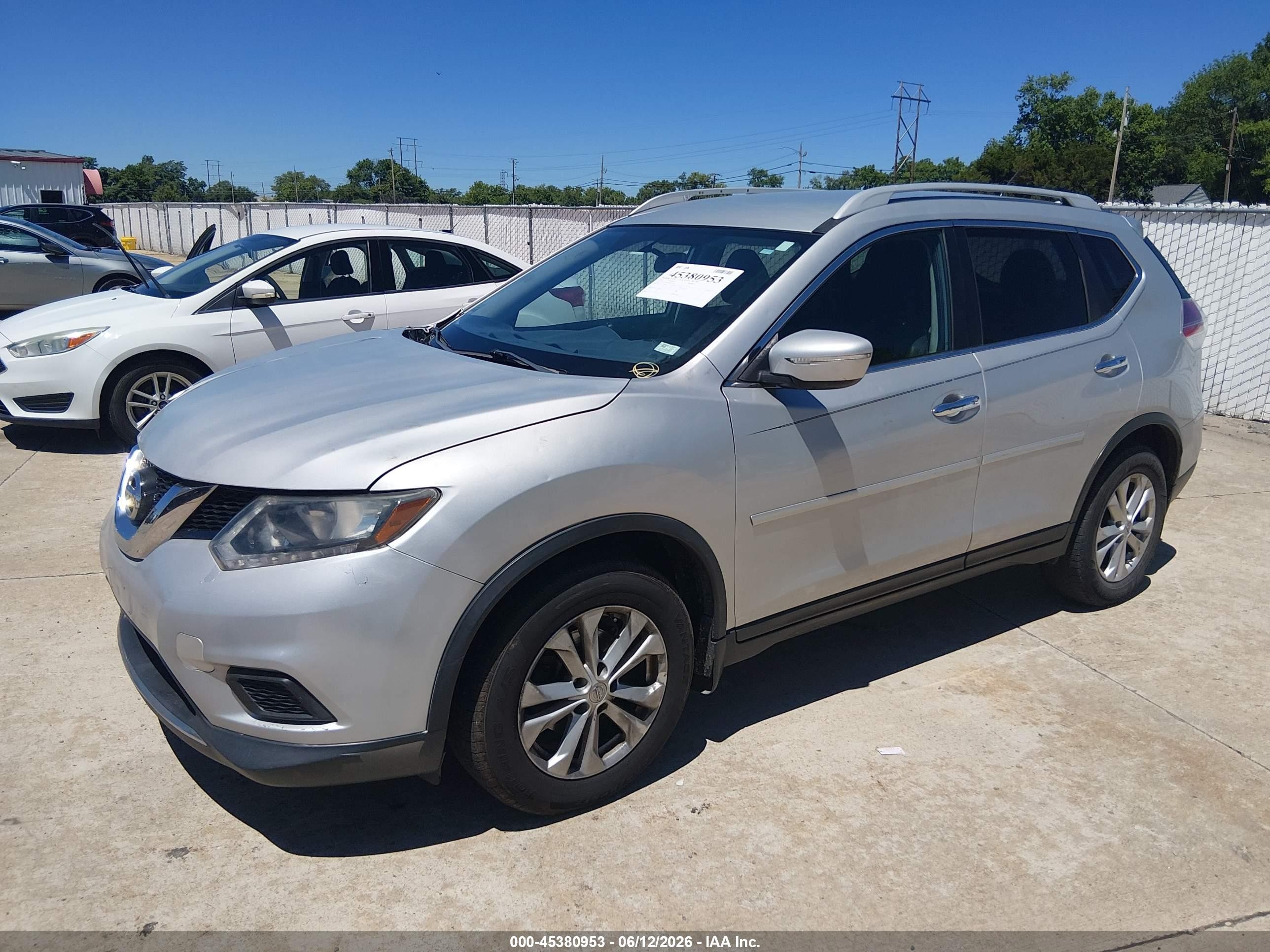2014 Nissan Rogue Sv Gray vin: 5N1AT2MT6EC823593