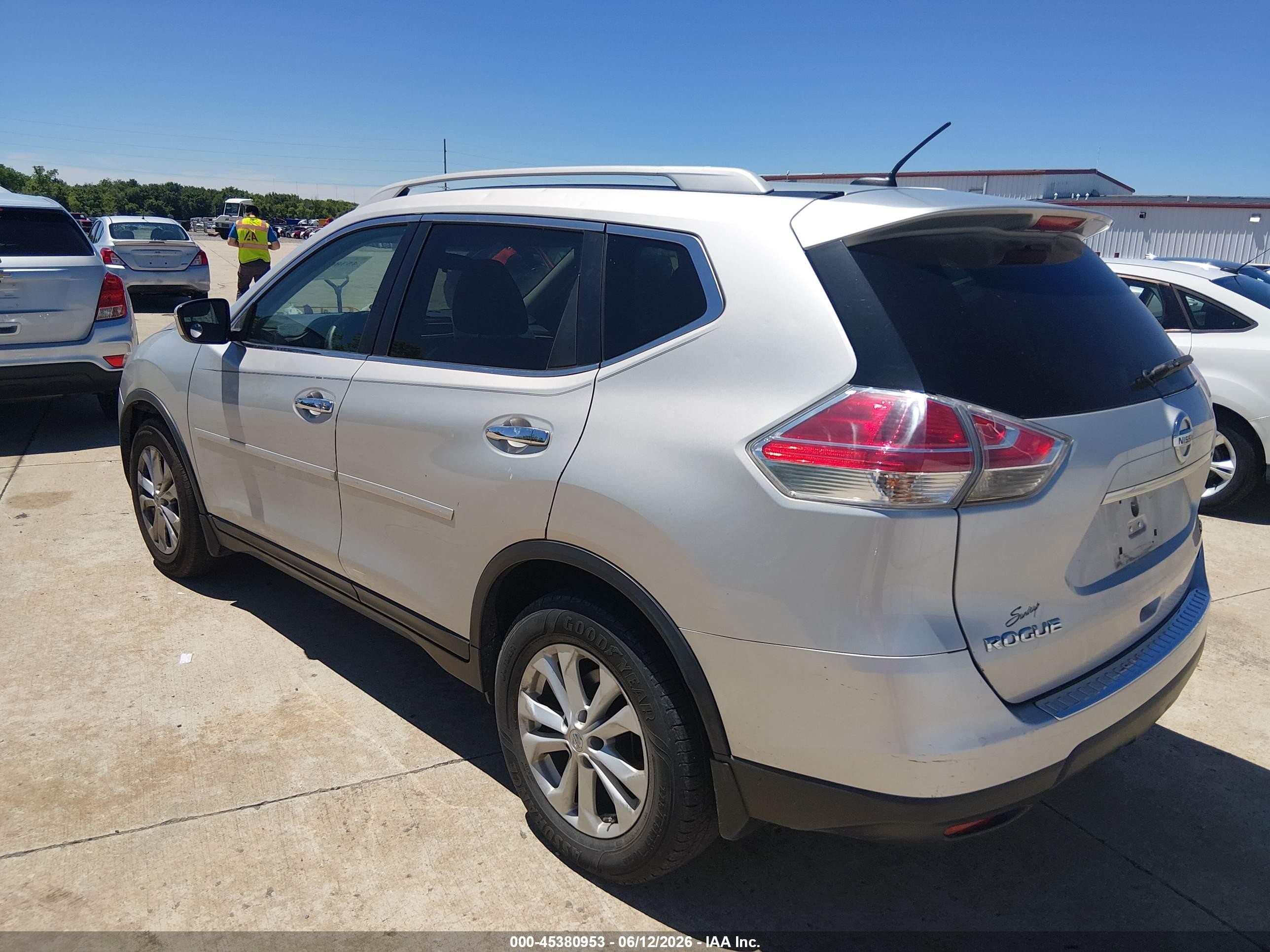 2014 Nissan Rogue Sv Gray vin: 5N1AT2MT6EC823593