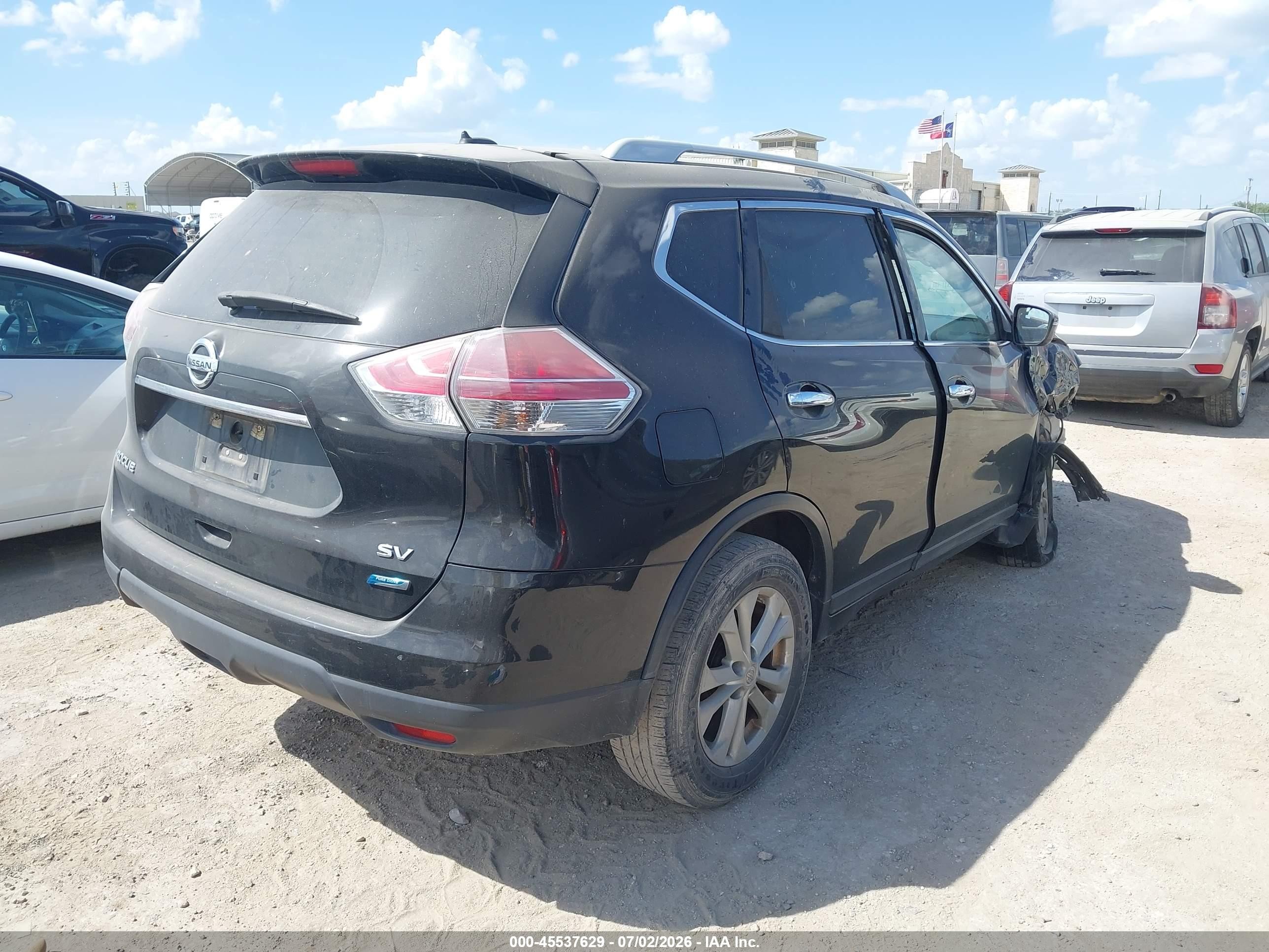 2014 Nissan Rogue Sv Black vin: 5N1AT2MT6EC826350