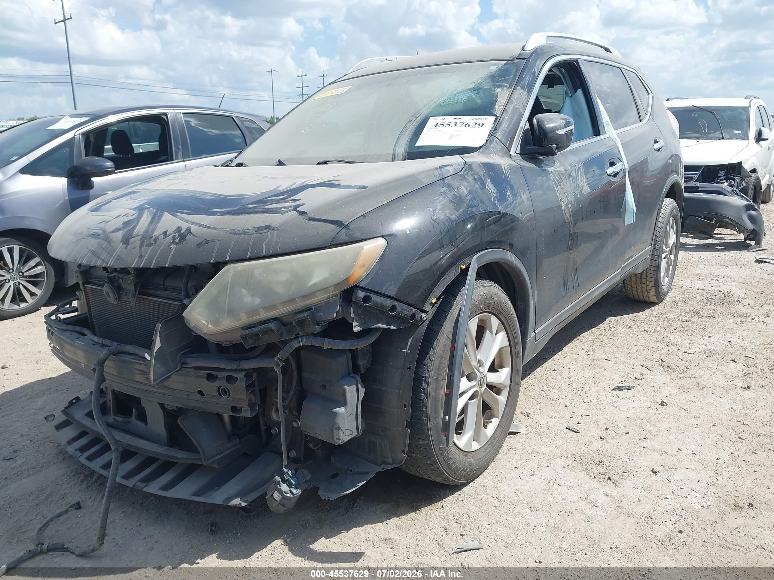 2014 Nissan Rogue Sv Black vin: 5N1AT2MT6EC826350