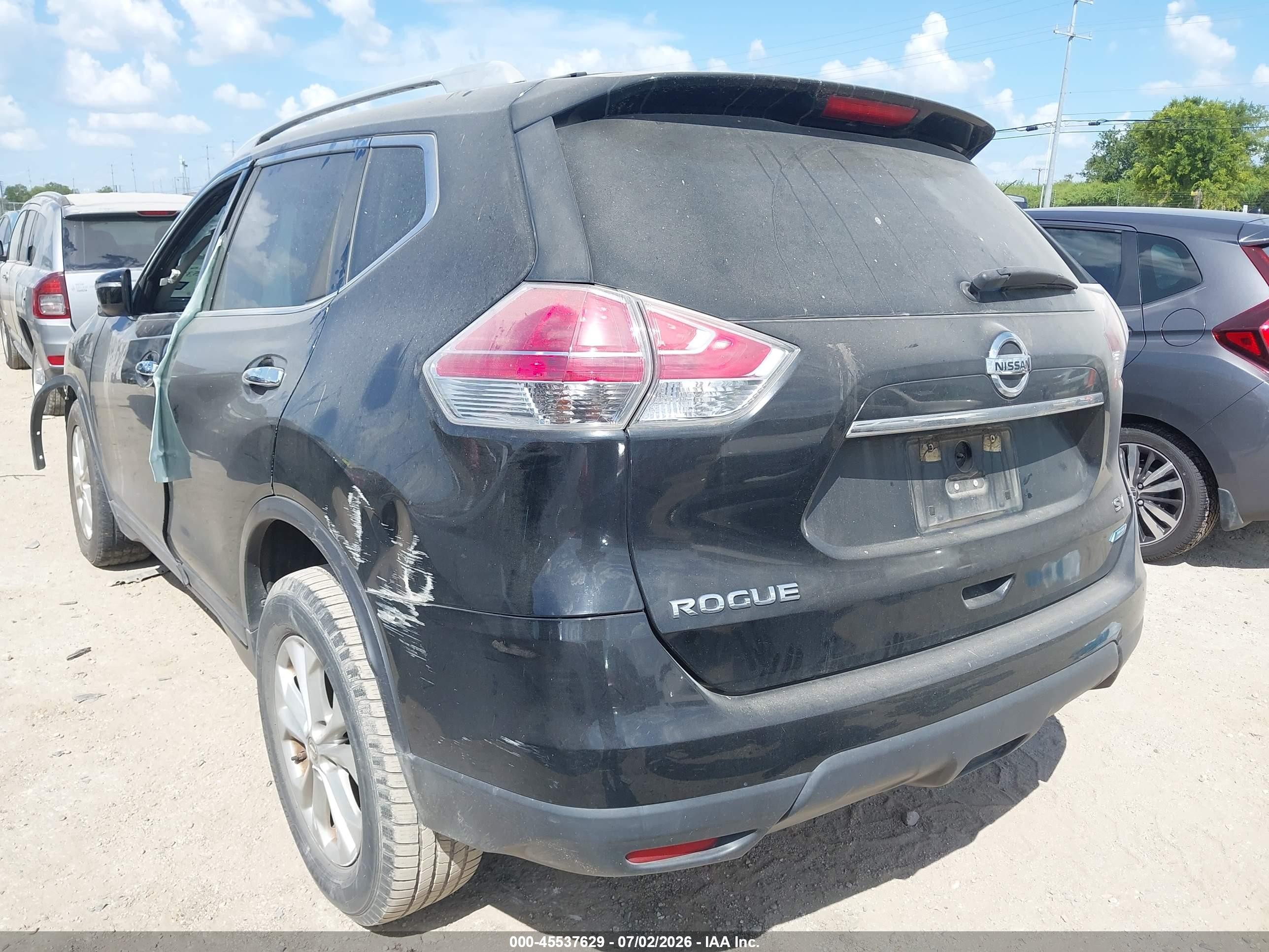 2014 Nissan Rogue Sv Black vin: 5N1AT2MT6EC826350