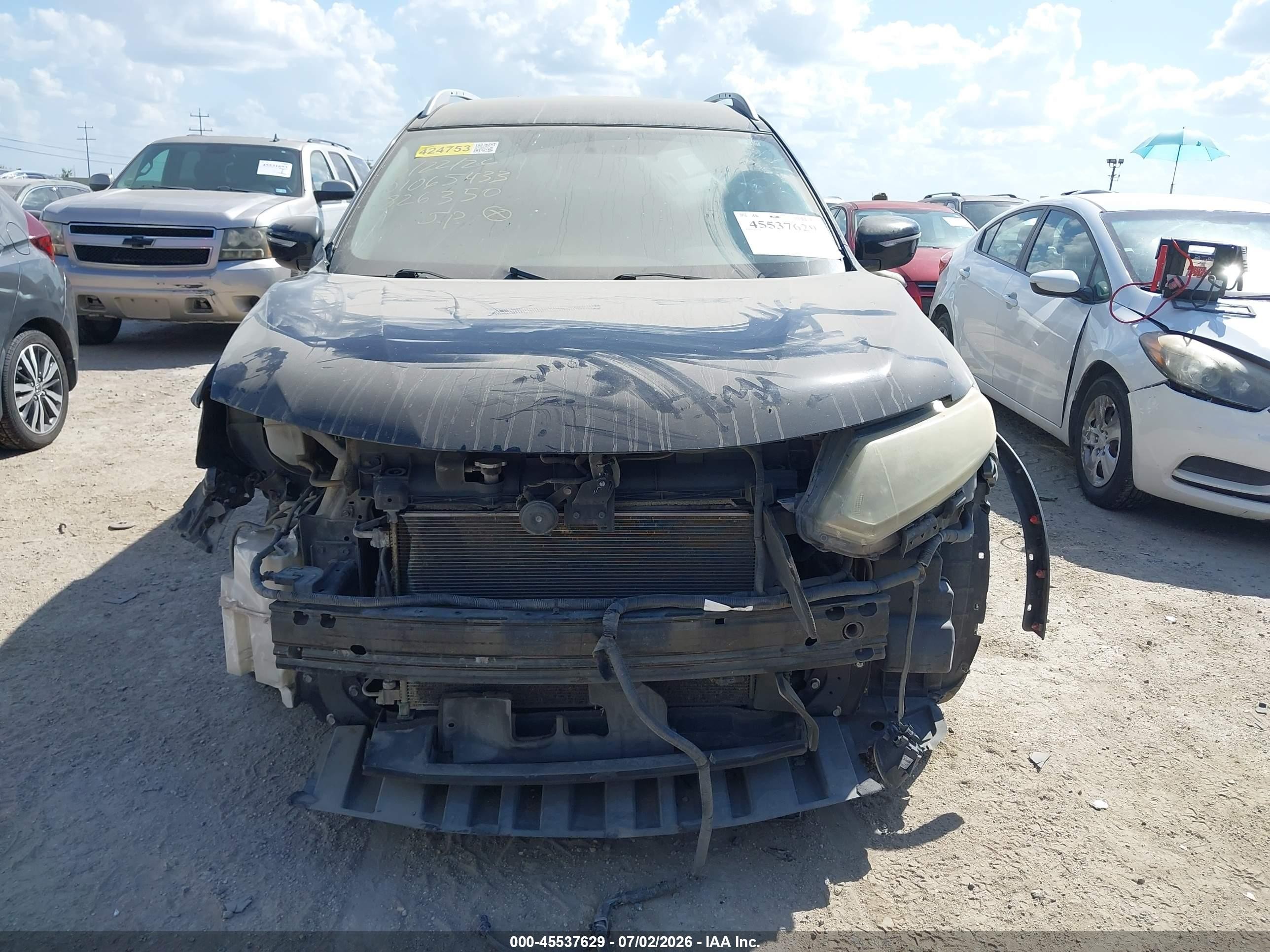 2014 Nissan Rogue Sv Black vin: 5N1AT2MT6EC826350