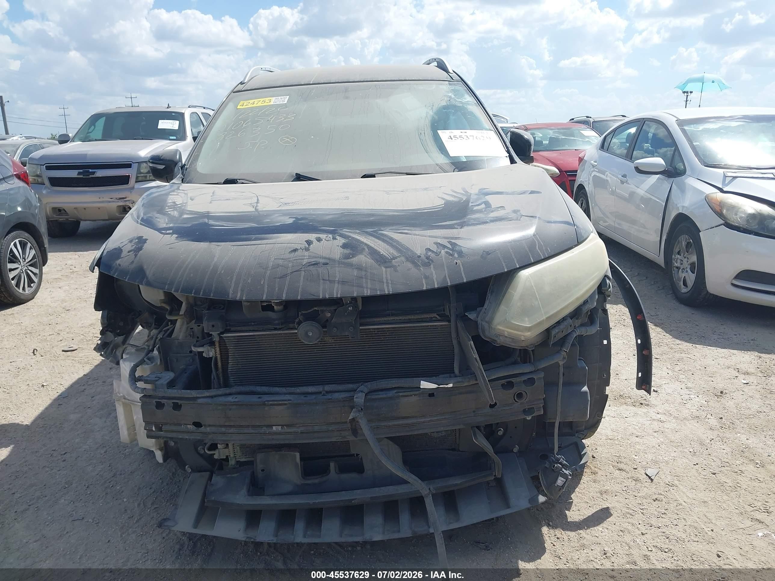 2014 Nissan Rogue Sv Black vin: 5N1AT2MT6EC826350