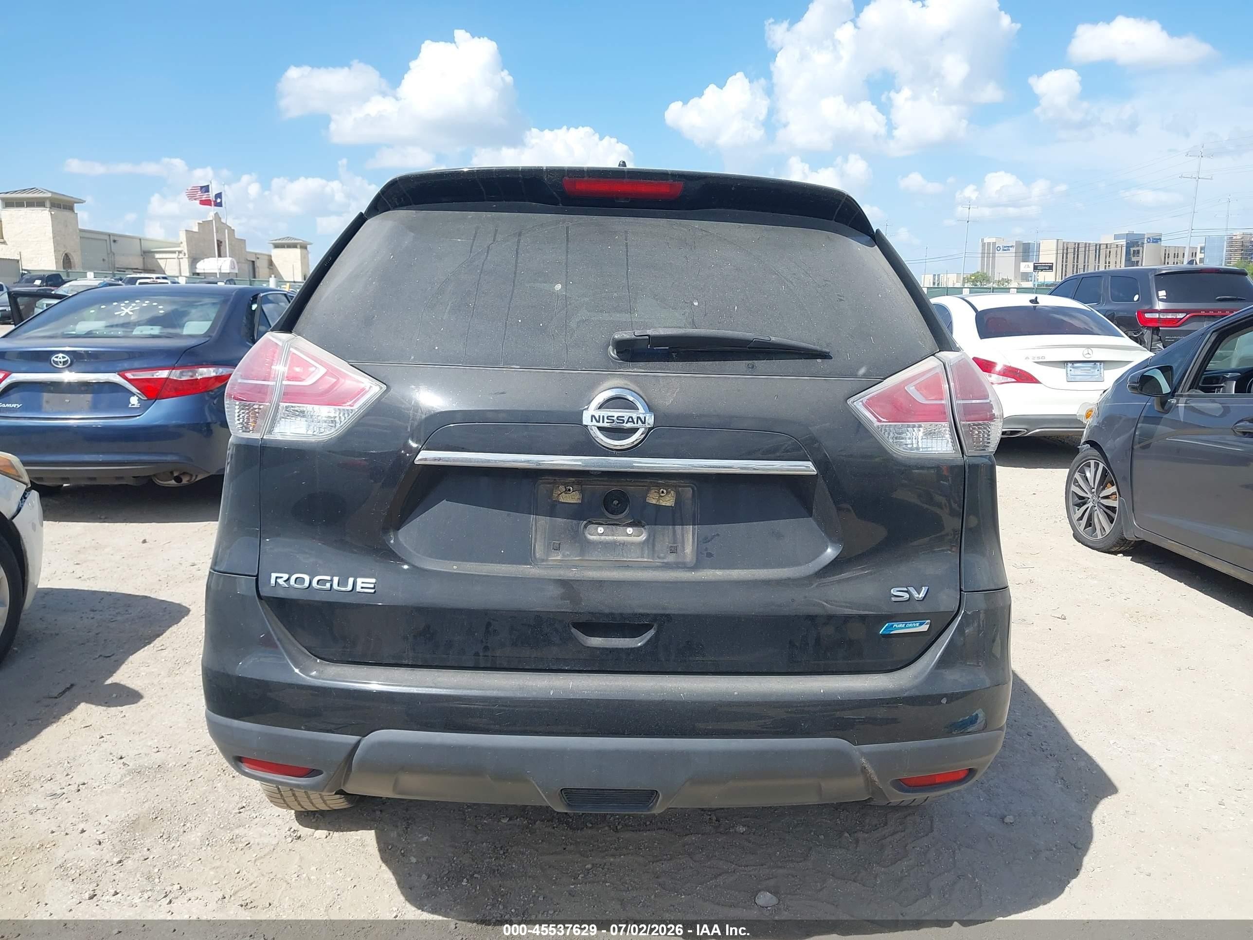 2014 Nissan Rogue Sv Black vin: 5N1AT2MT6EC826350
