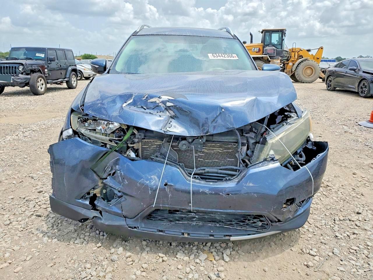 2014 Nissan Rogue Sv Blue vin: 5N1AT2MT6EC839938