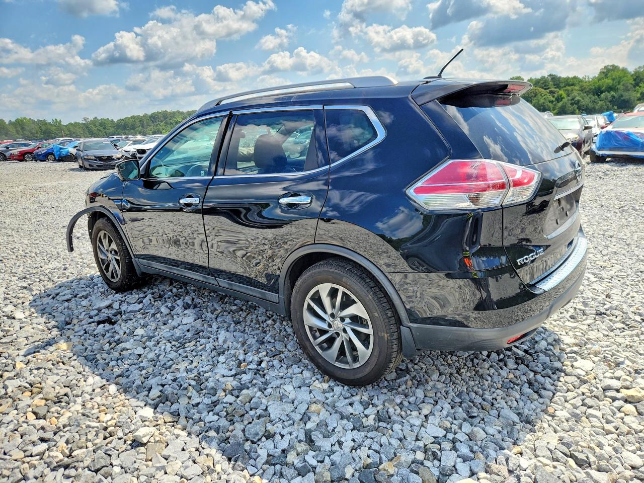 2014 Nissan Rogue Sl Black vin: 5N1AT2MT6EC842550