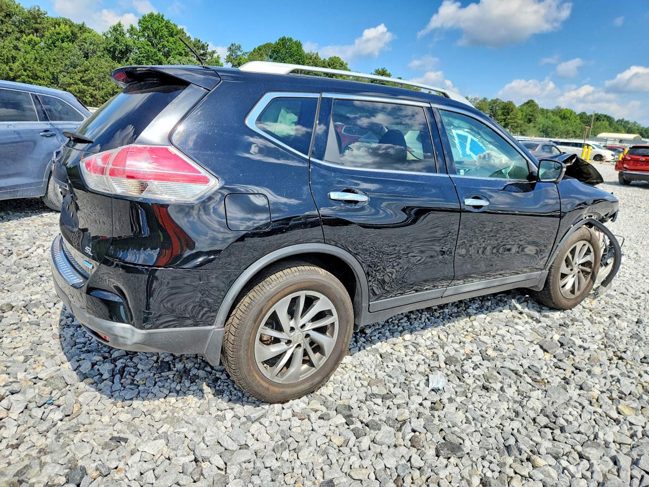 2014 Nissan Rogue Sl Black vin: 5N1AT2MT6EC842550