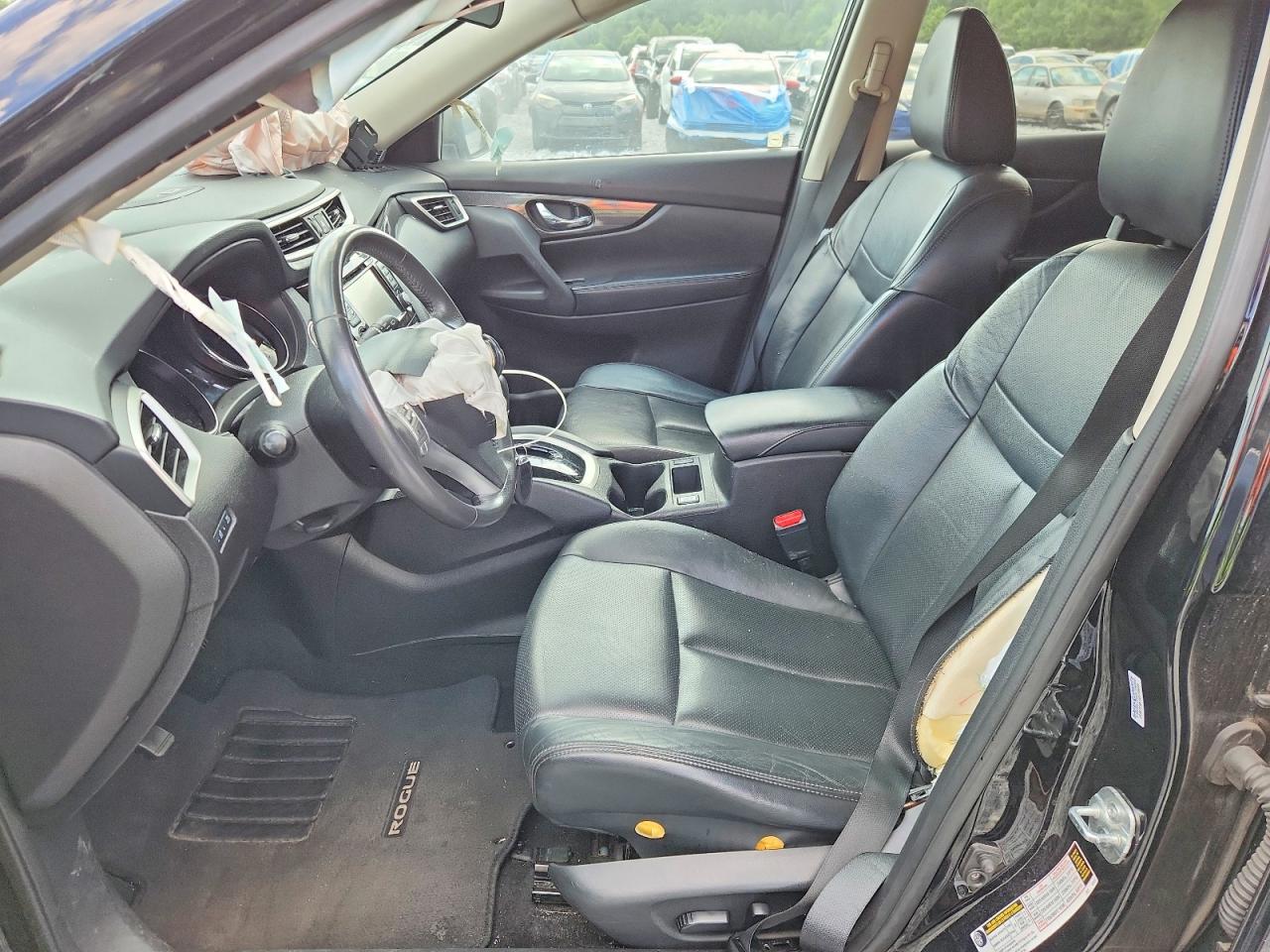 2014 Nissan Rogue Sl Black vin: 5N1AT2MT6EC842550