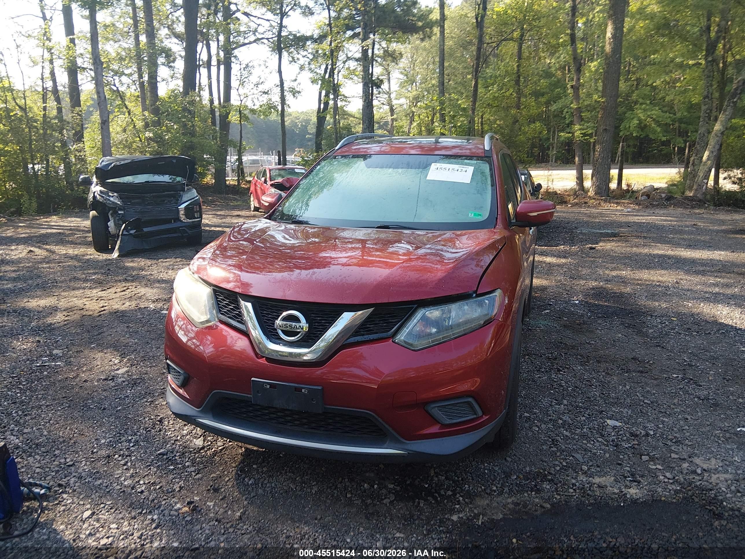 2014 Nissan Rogue Sv Красный vin: 5N1AT2MT6EC853788
