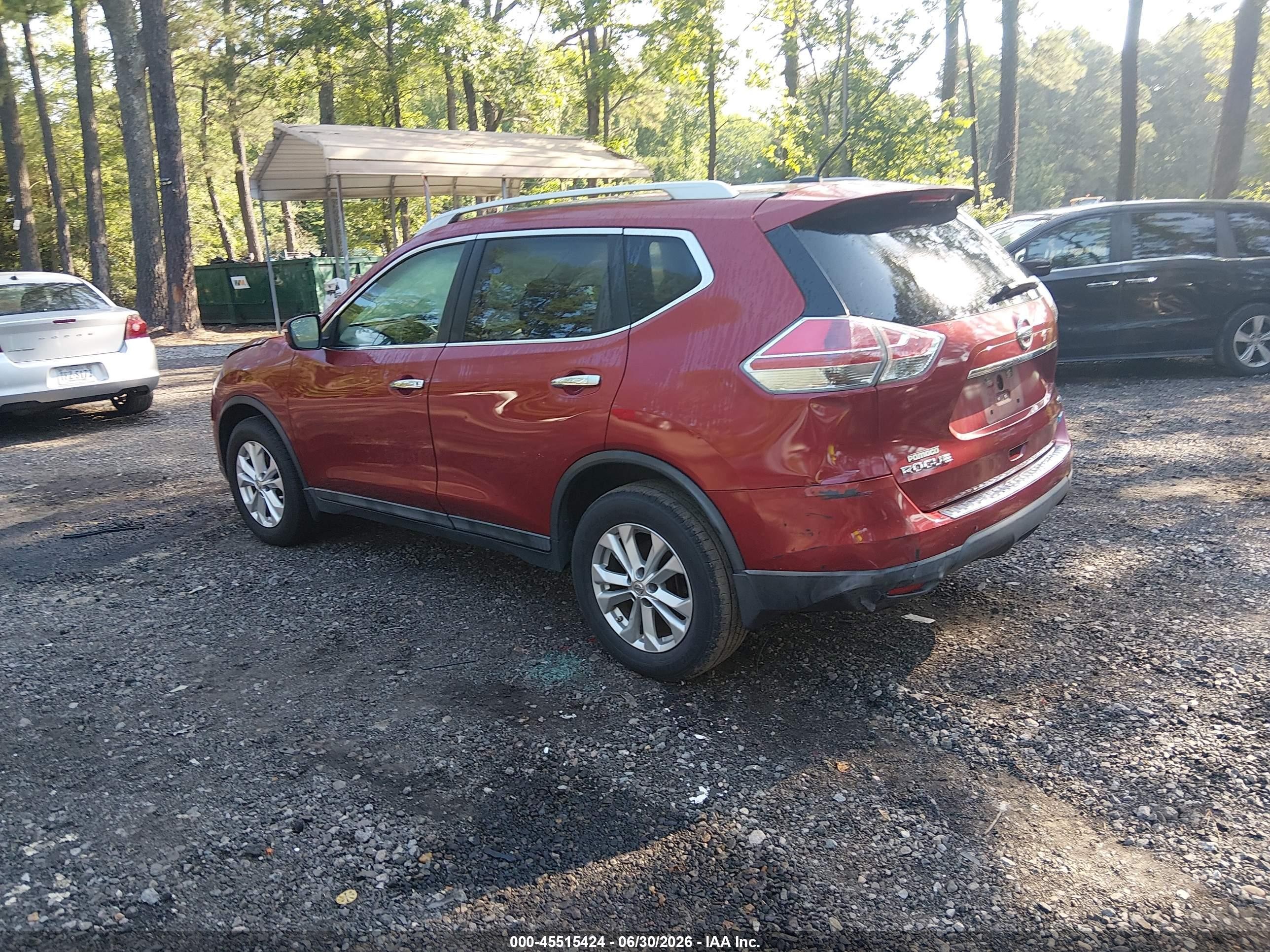 2014 Nissan Rogue Sv Красный vin: 5N1AT2MT6EC853788