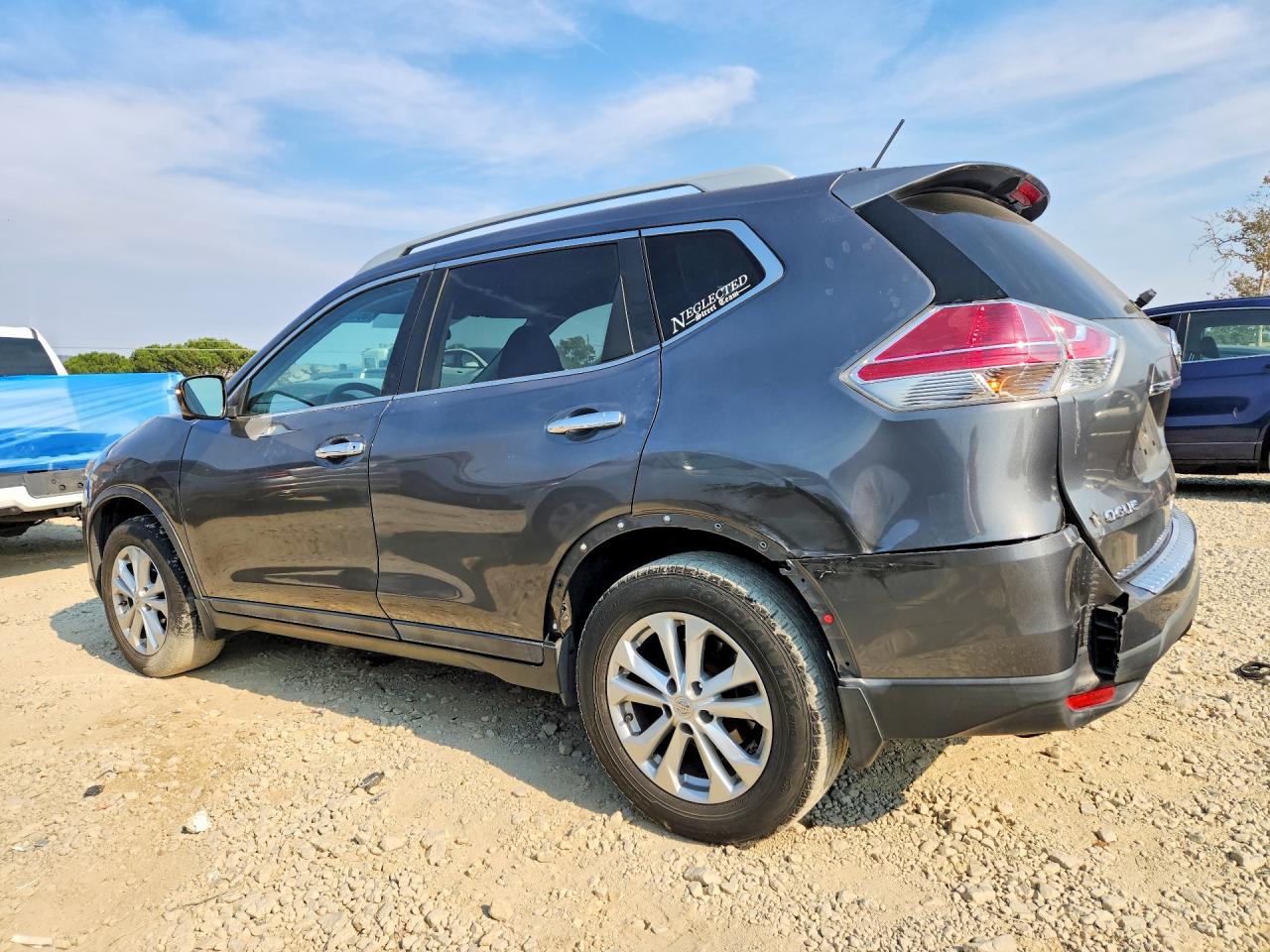 2014 Nissan Rogue Sv Silver vin: 5N1AT2MT6EC856271