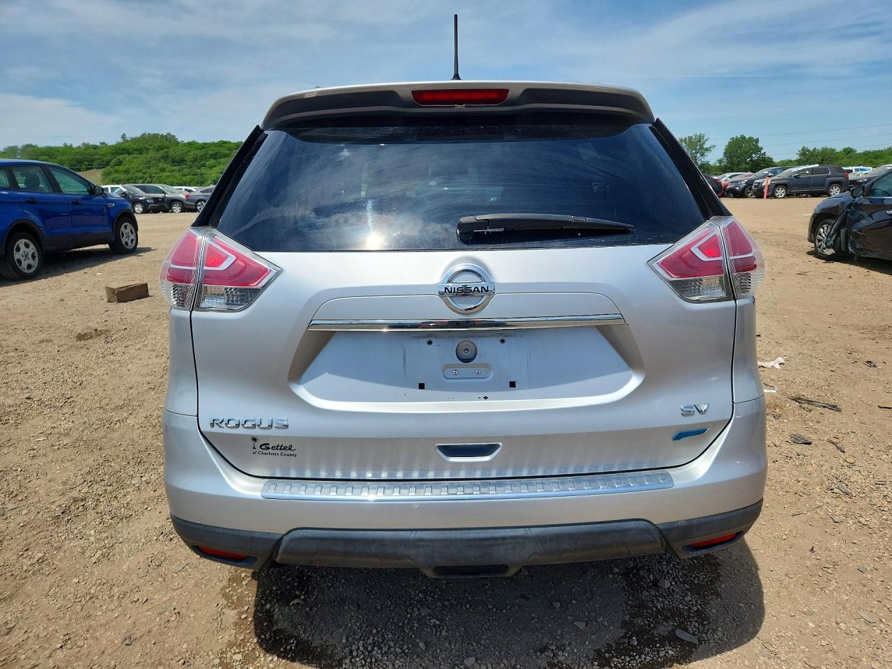 2014 Nissan Rogue Sv Silver vin: 5N1AT2MT6EC858845