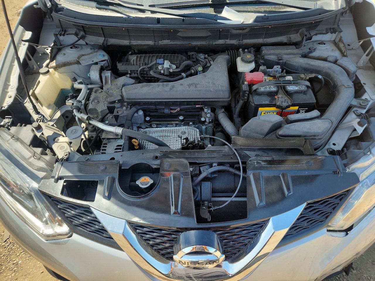 2014 Nissan Rogue Sv Silver vin: 5N1AT2MT6EC858845